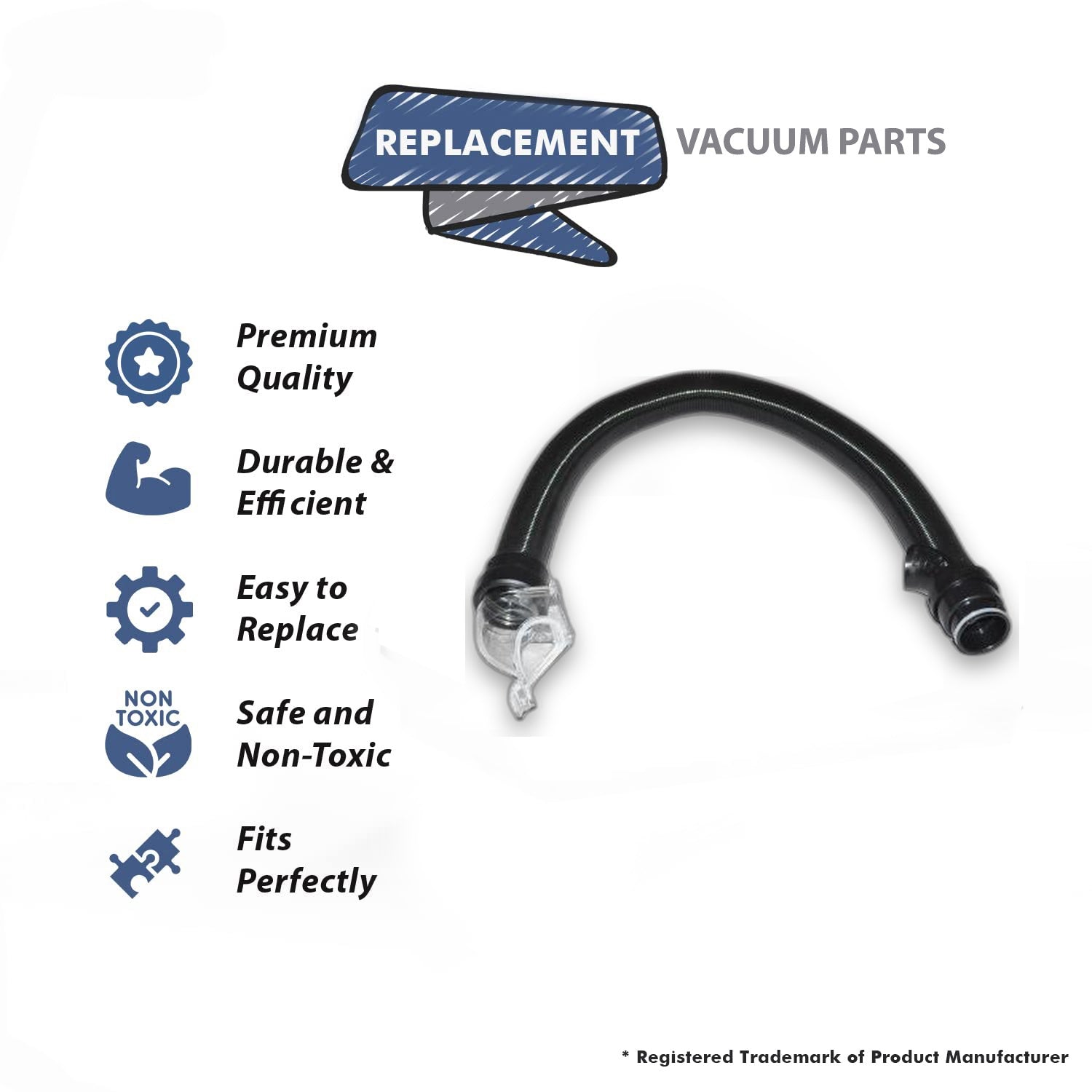 Topvacuumparts Replacement Part For Bissell Hose Assembly Fits 1650, 16508, 1650C, 16501, 1650A, 16502 Vac Models # compare to part 1608846