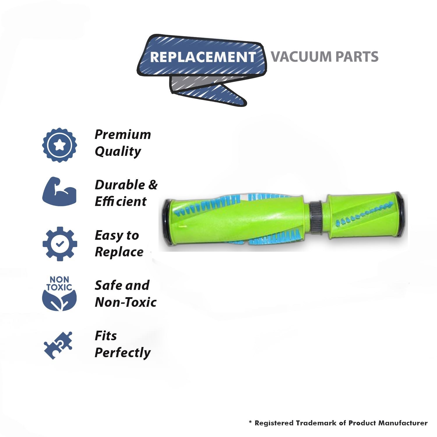 Topvacuumparts Replacement Part For Bissell Vacuum Cleaner 1650 Brush Roll # compare to part 1608856