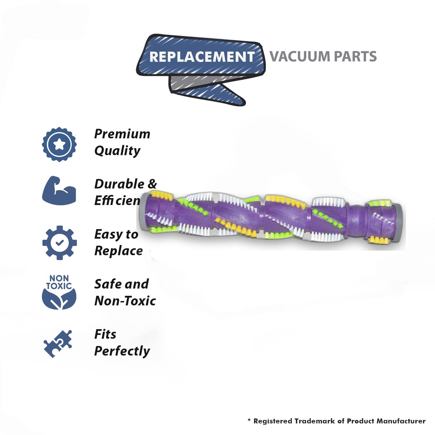 Topvacuumparts Replacement Part For Bissell, Brushroll Fits 1322, 1329, 1328, 1328V, 1332, 1320,13202,1320A Vac Models # compare to part 1604545