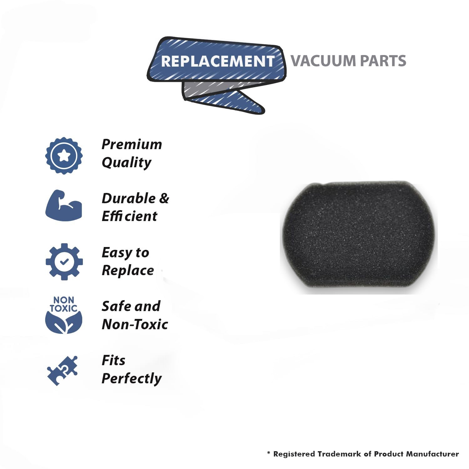 Topvacuumparts Replacement for Bissell Featherweight Stick Lightweight Bagless Vacuum 2033 Filters Fits 20301, 20306, 20307, 20309 (1611500) 8PK