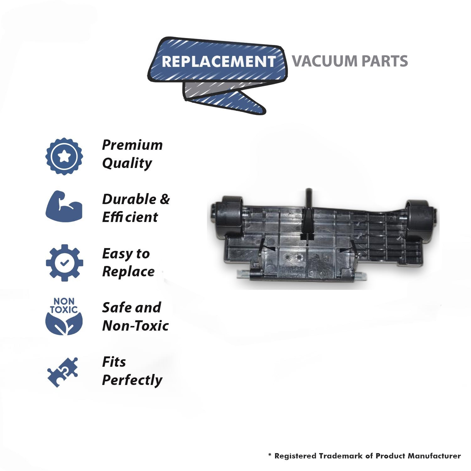 Topvacuumparts Replacement Part For Bissell Vacuum Cleaner Black Front Wheel Assembly # compare to part 1613379