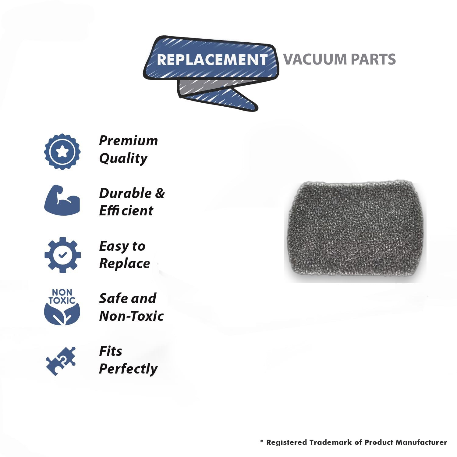 Topvacuumparts Pre-Motor Mesh Filter Replacement for Bissell Stick Vacuum 2286A, 2387, 2482, 2286, 31927, 3190A, 31921