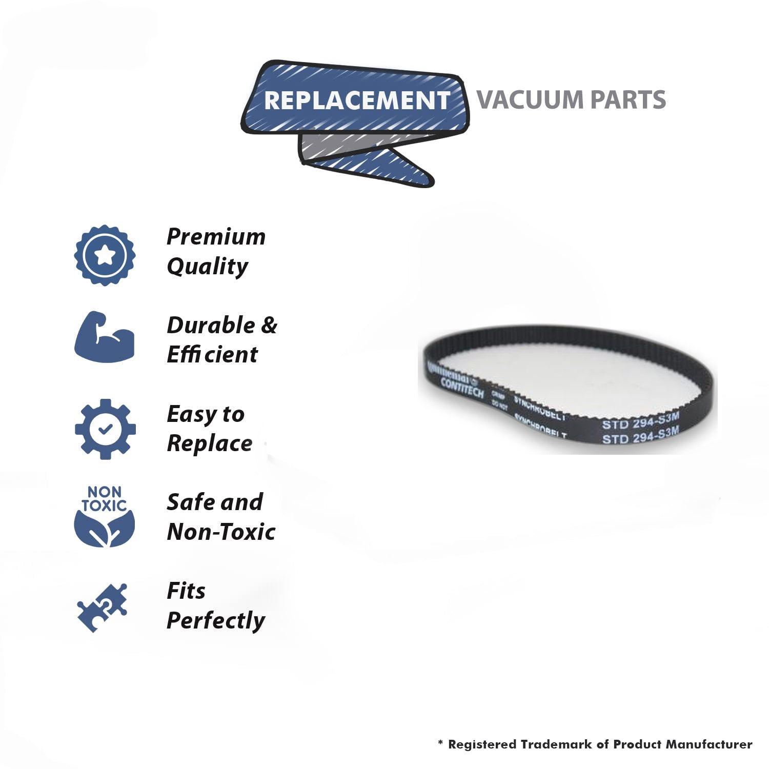 Topvacuumparts Replacement Part for Bissell 3071 Vacuum Cleaner Geared Belt 1PK # Compare to Part 1626486