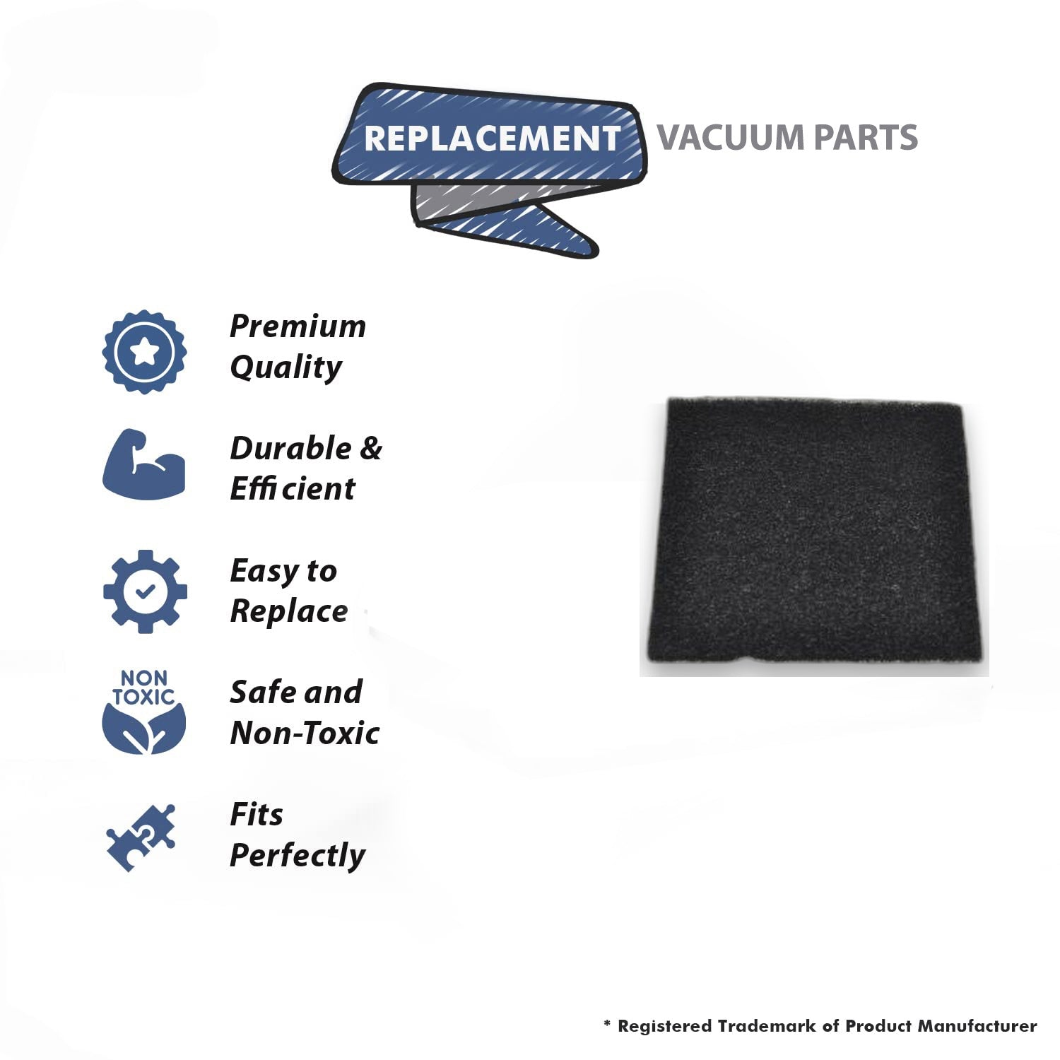 Topvacuumparts Replacement Part For T1400 Compact Canister Air Inlet Filter # compare to part 17-2331-07