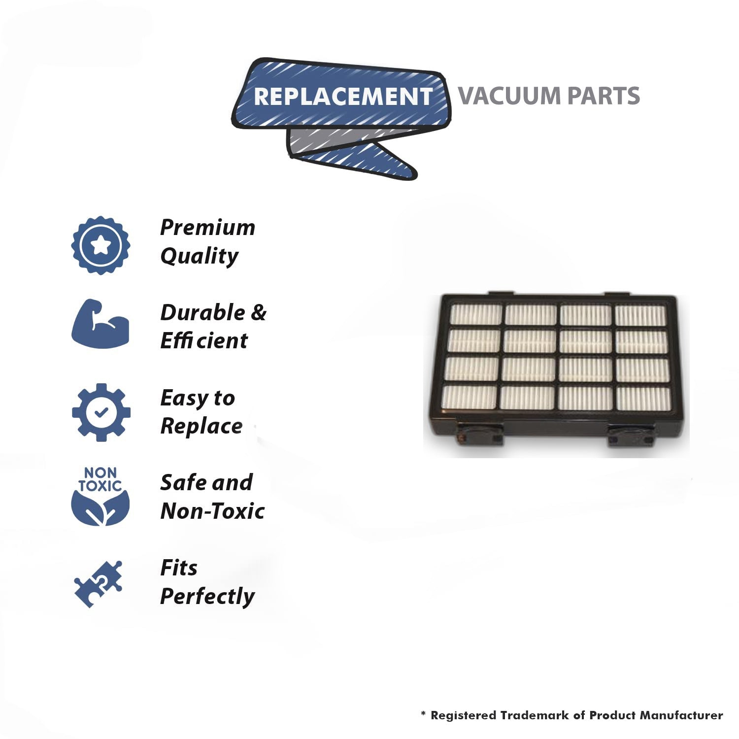 Topvacuumparts Replacement Part For VAPAMORE MR500 Vacuum Cleaner Filter # Compare To Part 500HEPAFILTER