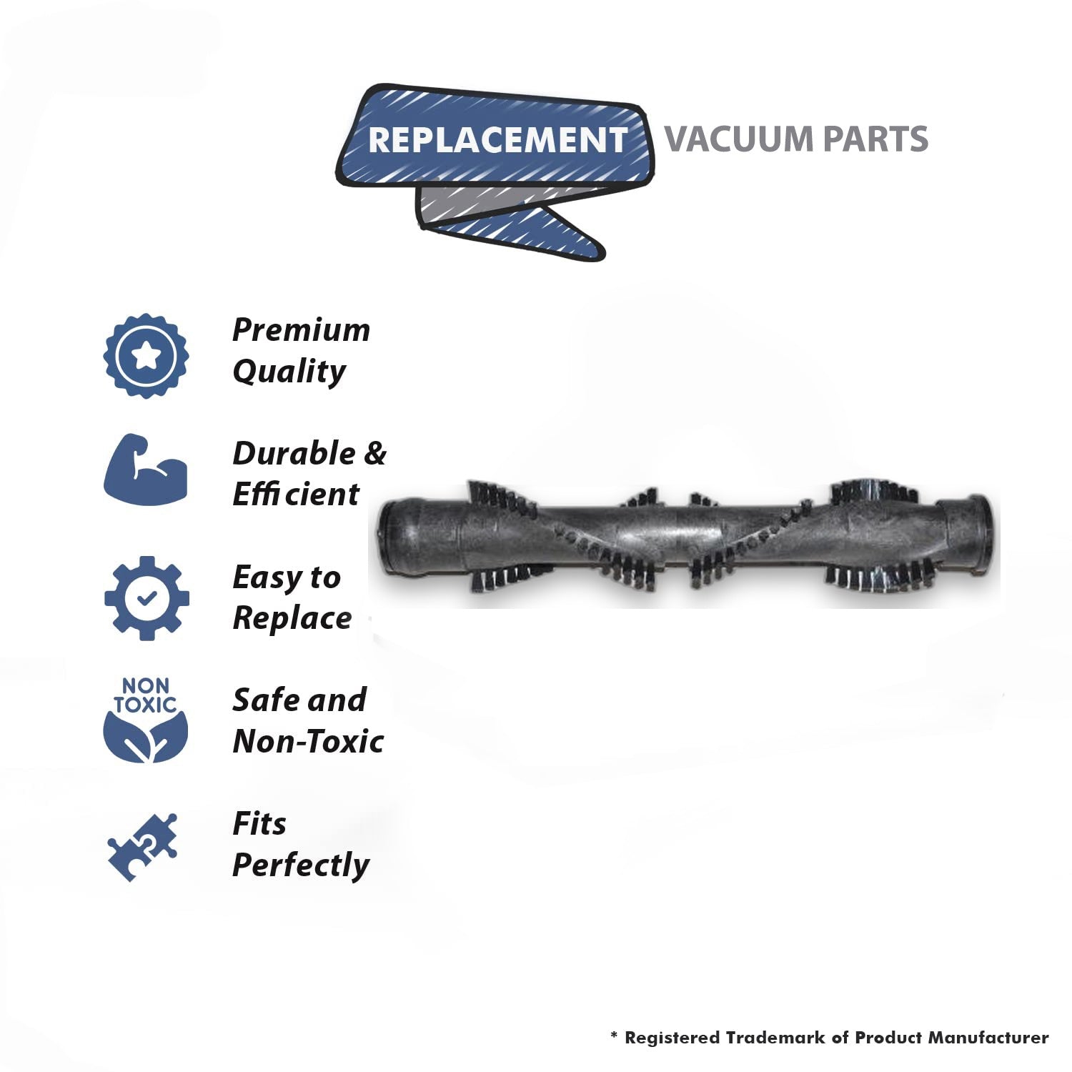 Topvacuumparts Replacement for Vento Canister Brusholl Fits MR500, Vento Canister Vacuum Cleaner Brushroll # Compare to Part 500BRUSHROLL