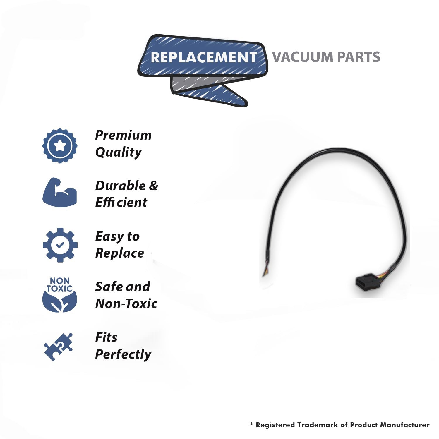 Topvacuumparts Replacement Part For Hizerp Vacuum Bionic Mop Upper Body Connecting Cable # compare to part UPPERCABLE