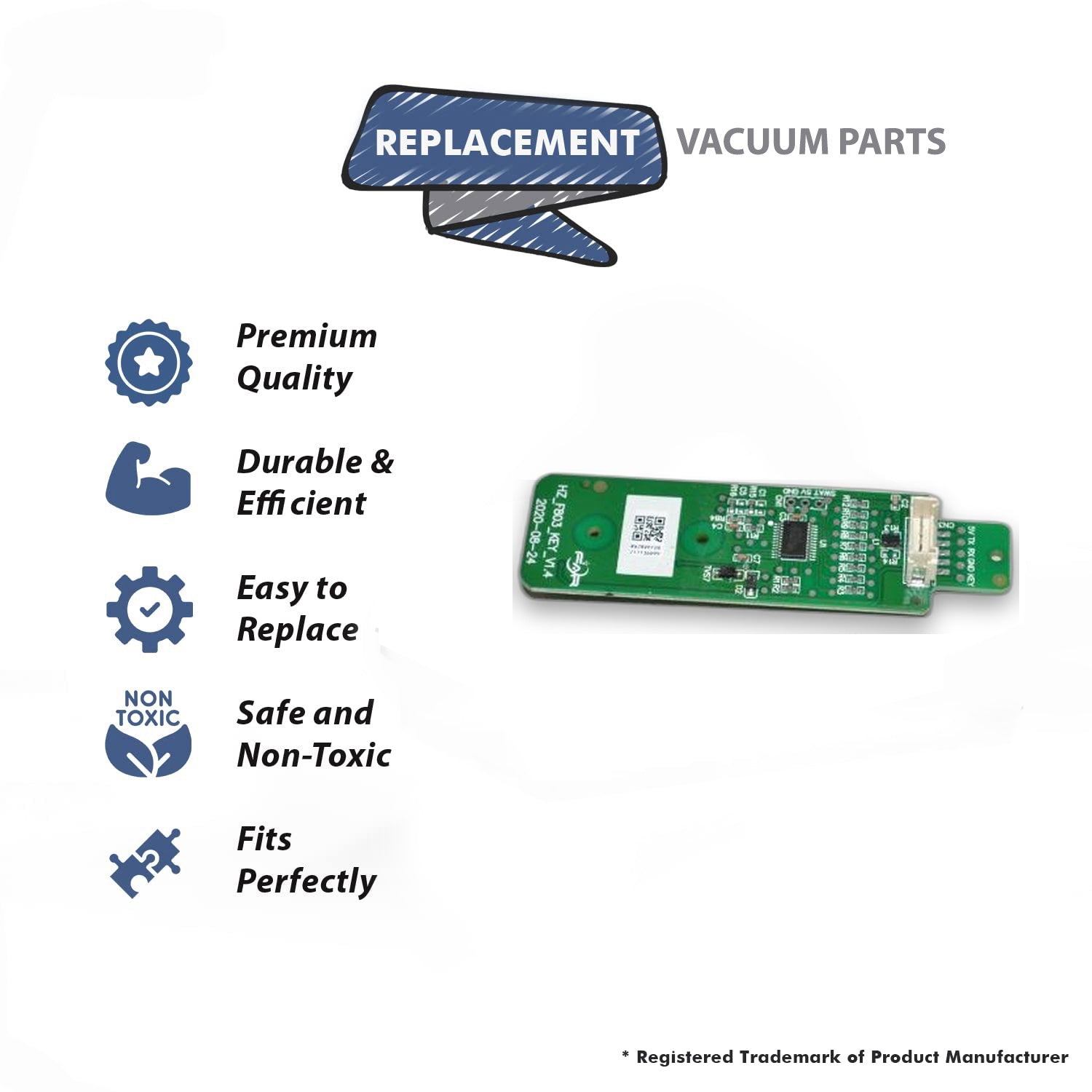 Topvacuumparts Replacement Part For Hizero F803 Vacuum Clenear Bionic Mop PCBA MAIN # compare to part H3400001301