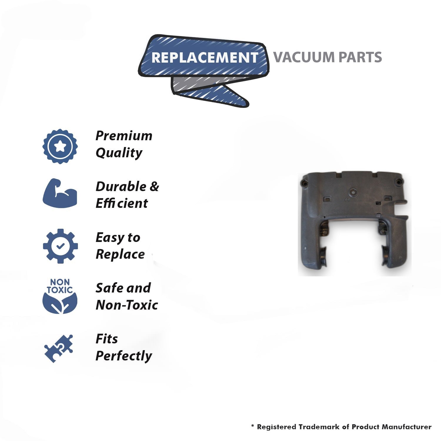 Topvacuumparts Replacement Part For Hoover Vacuum Cleaner Black Lower Back Panel # compare to part 1710502600