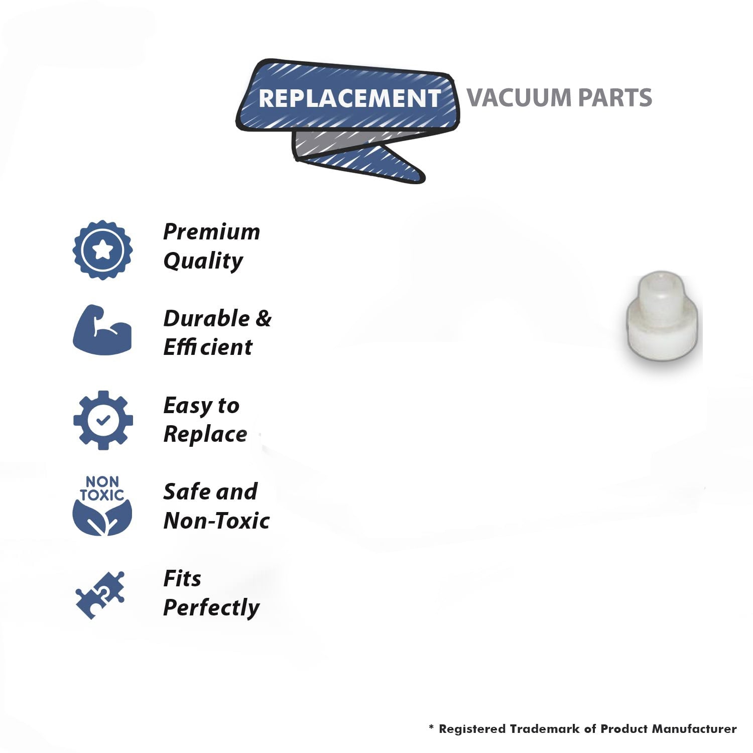 Topvacuumparts Replacement Part For Royal Vacuum Cleaner Soap Tank Pick Up Tube Filter # compare to part 1790756000