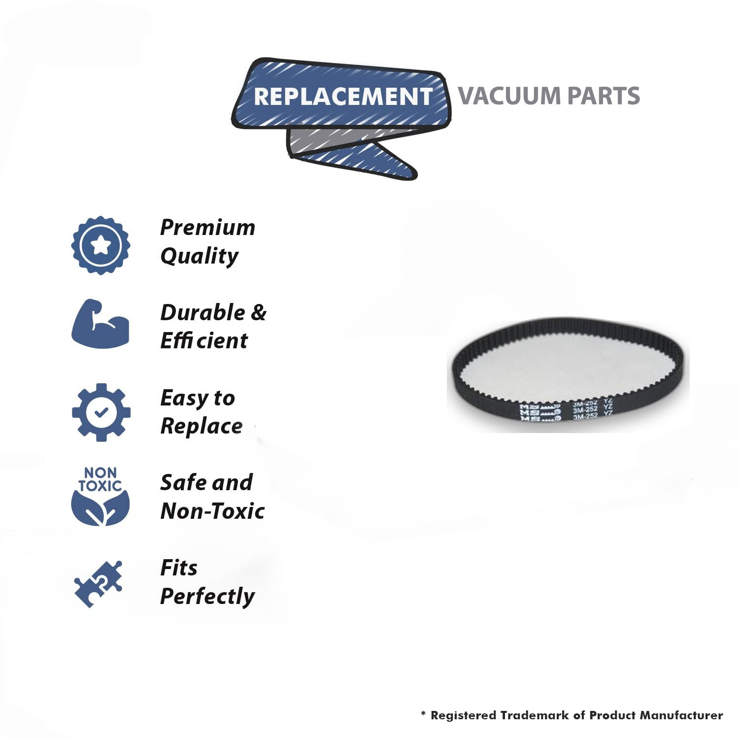 Topvacuumparts Replacement Part For Bissell 1986-2 Vacuum Cleaner Geared Belt 1pk # compare to part 18-3310-09
