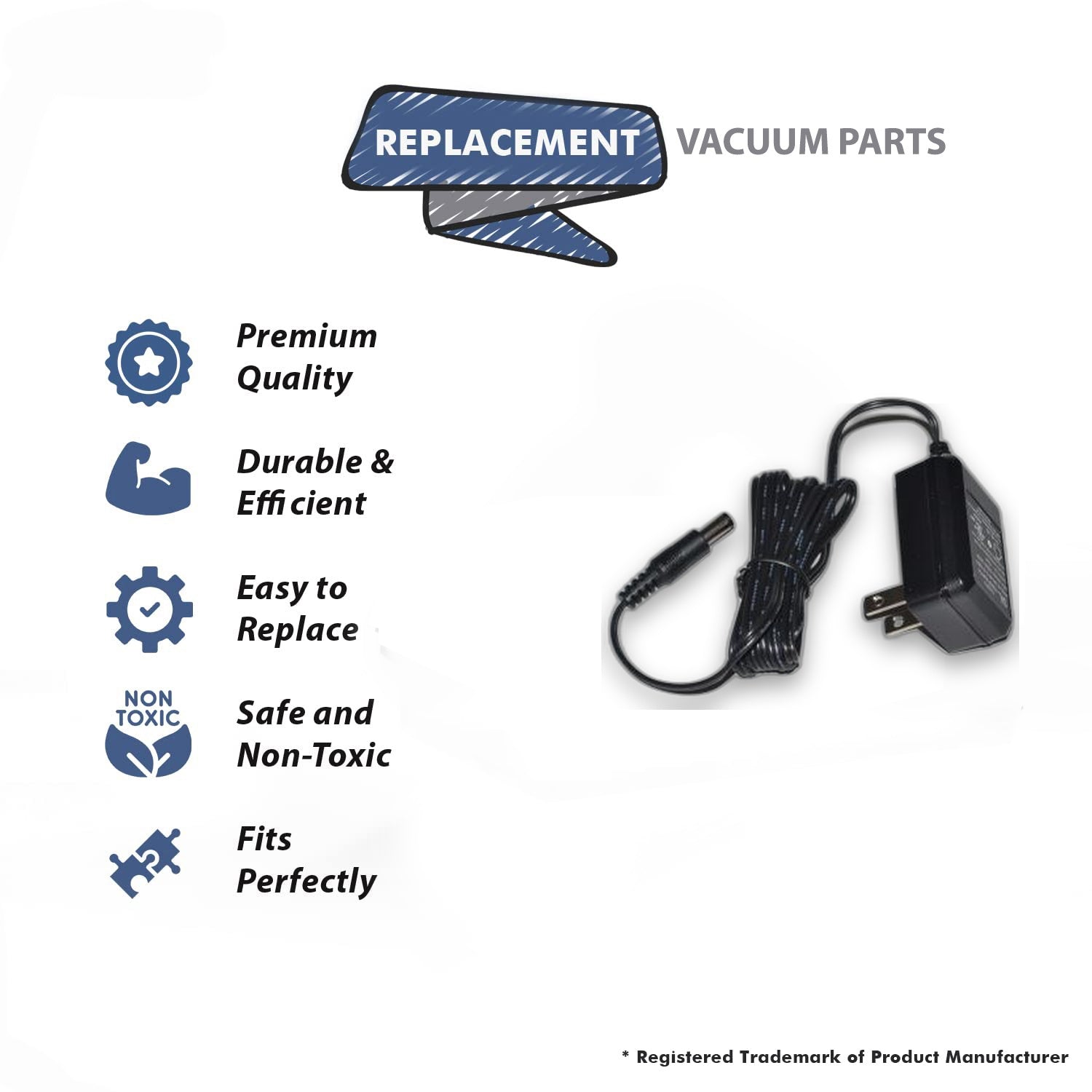 Topvacuumparts Replacement Part for Bissell 1719 Portable Deep Clean Vacuum Cleaner Charger # Compare to Part 1602178