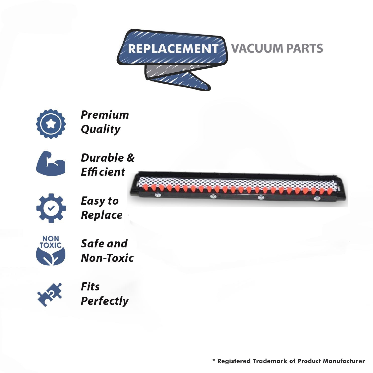 Topvacuumparts Replacement Part For Bissell ProHeat 2X Revolution Vacuum Cleaner Bare Floor Tool # compare to part 1620944