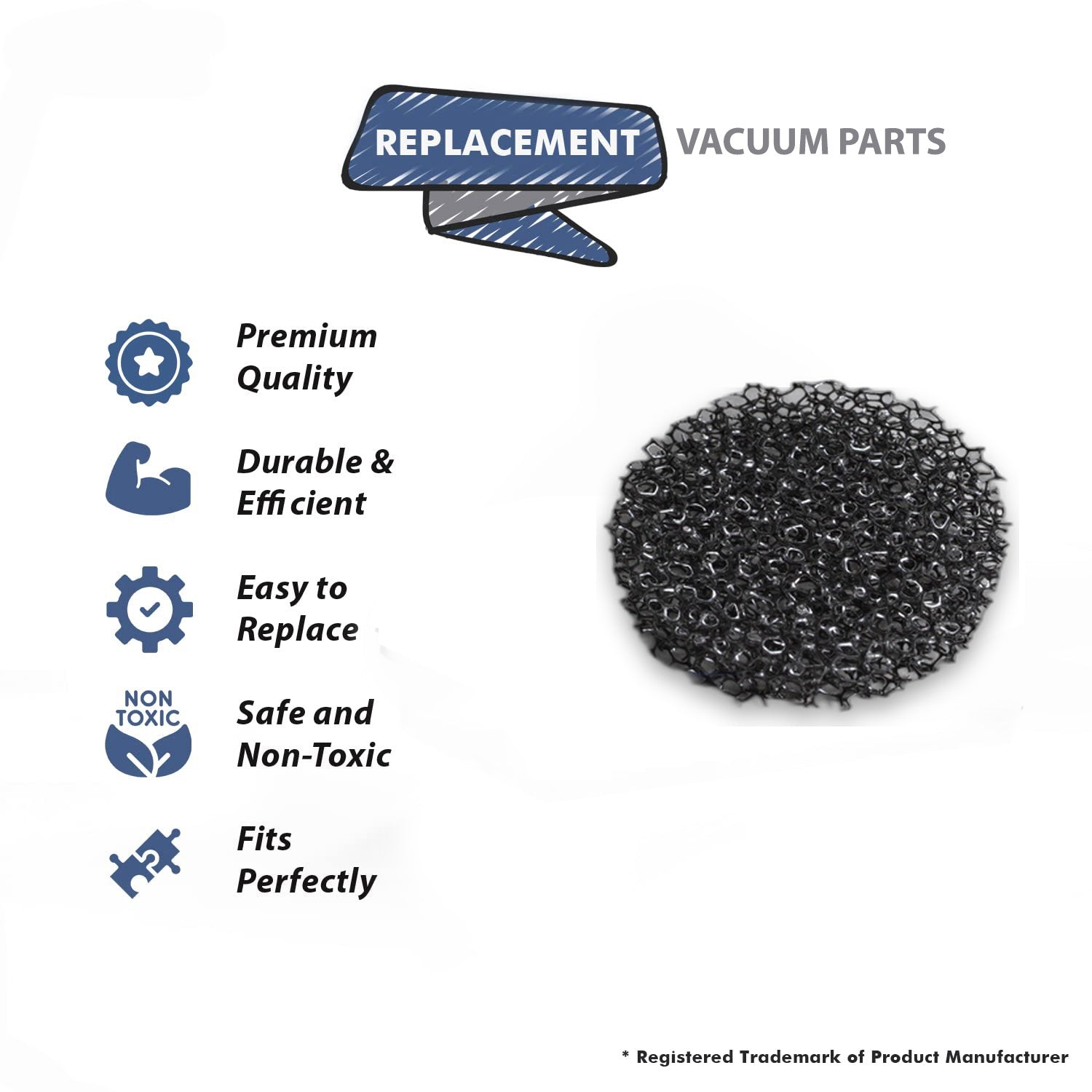 Topvacuumparts Replacement Part For Bissell 3750, Style 9 & 10 Vacuum Cleaner Pre-Motor Filter # compare to part 2031215
