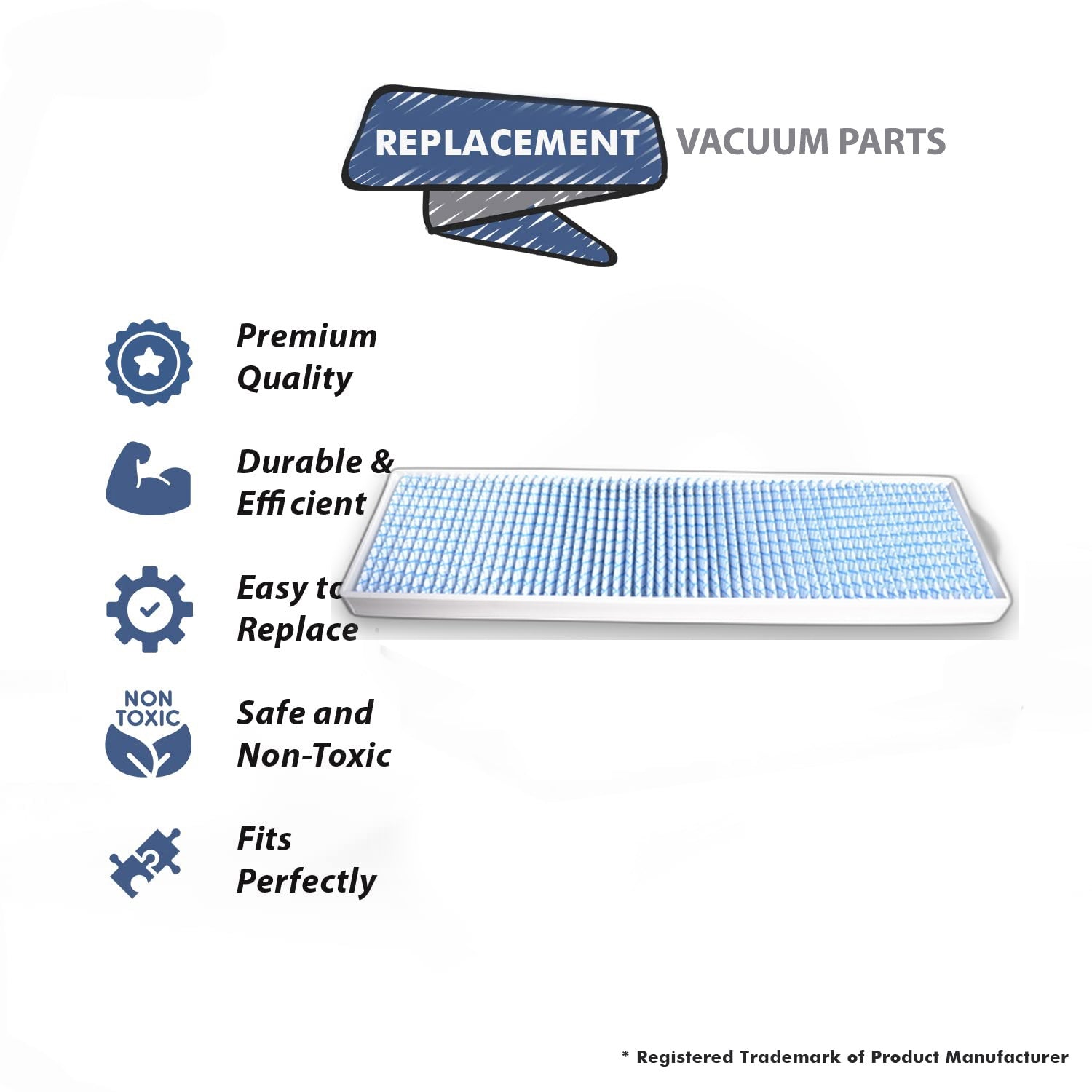 Topvacuumparts Replacement Part For Bissell Style 8, Lift Off Vacuum Cleaner Hepa Filter # compare to part 2037715