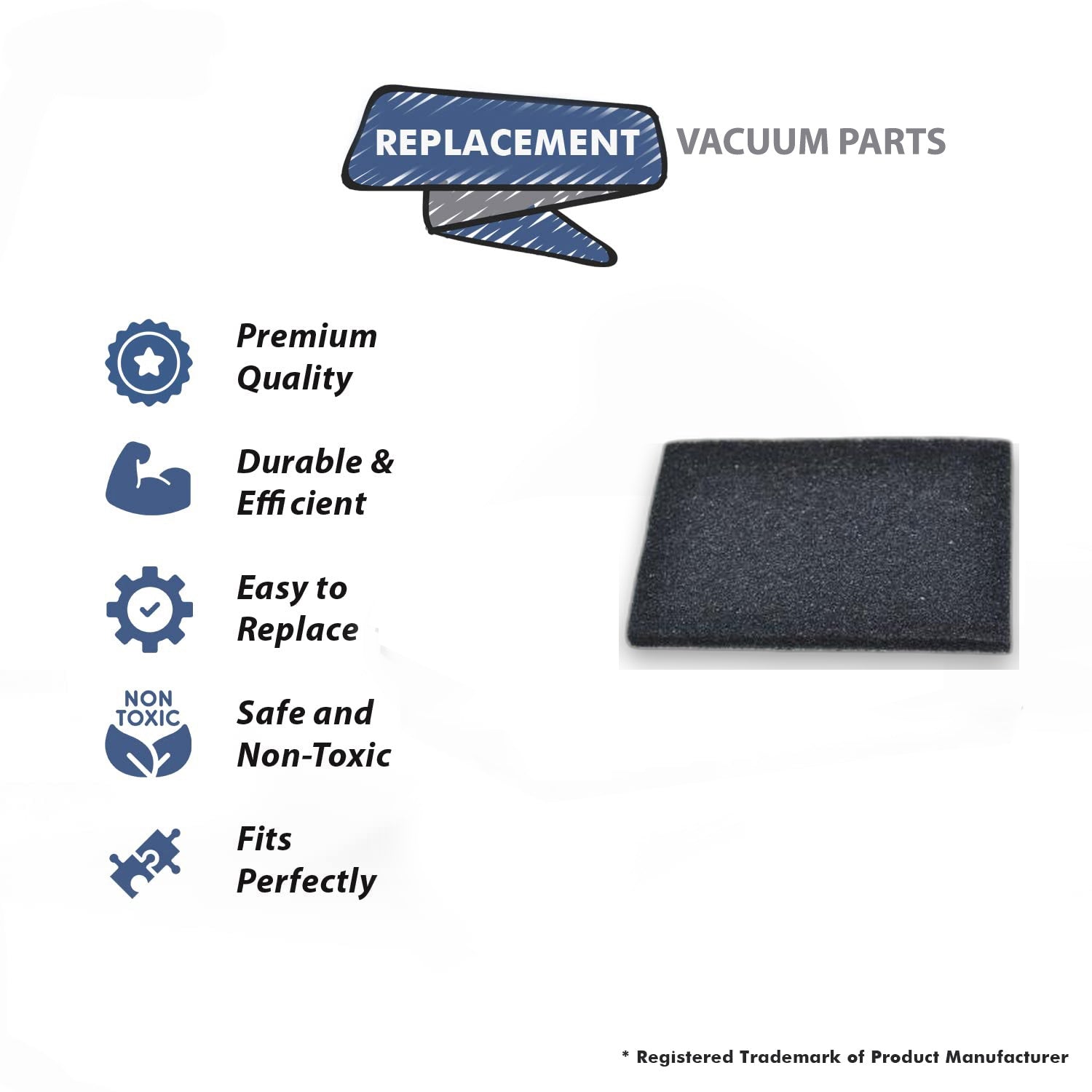 Topvacuumparts Replacement For Bissell Vacuum Premotor Filter Fit Model 1398, 1398R, 71Y7, 71Y71, 71Y72, 71Y7Y # compare to part 2035576