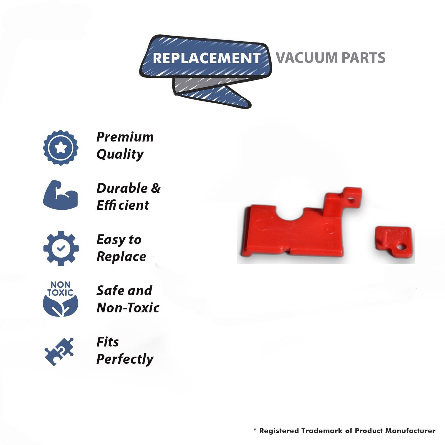 Topvacuumparts Replacement Part For Bissell Vacuum Red Left and Right Arm Retainers with Screws # compare to part 5559113