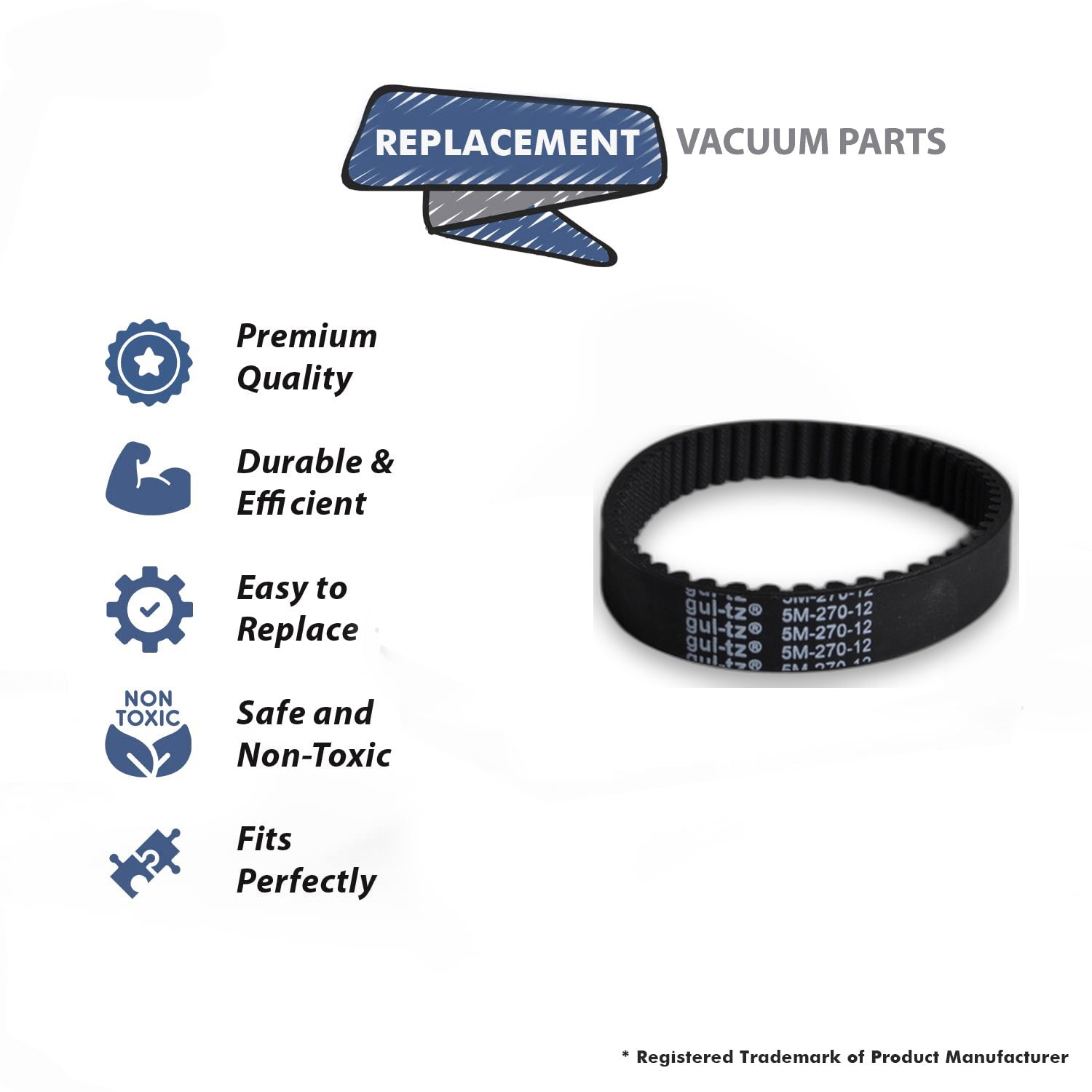Topvacuumparts Replacement Part For Bissell Vacuum Geared Belt 1/2