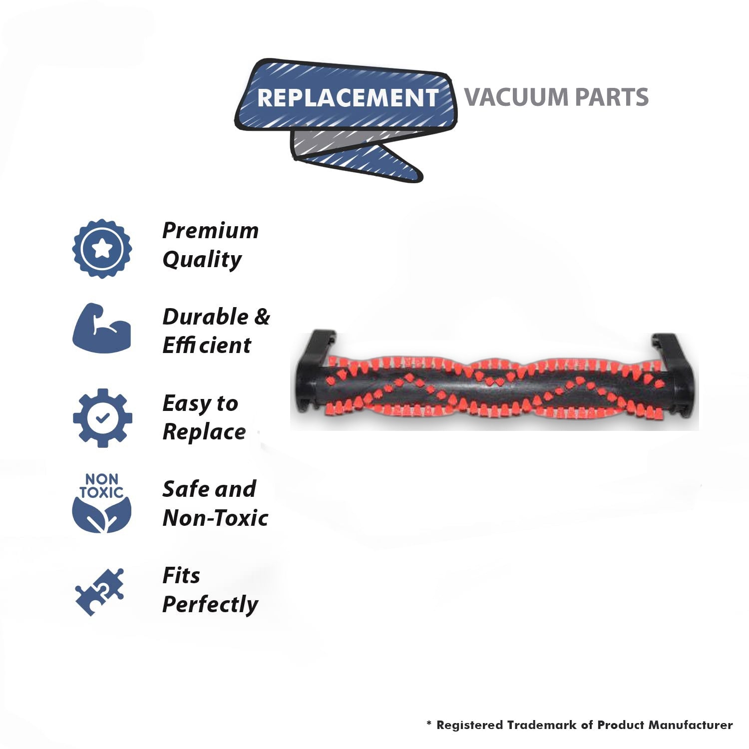 Topvacuumparts Replacement For Bissell 4 Row with Pivot Arms Brushroll Works with 1694W, 8805R, 8806S, 16977, 1697, 16973 # compare to part 2101157