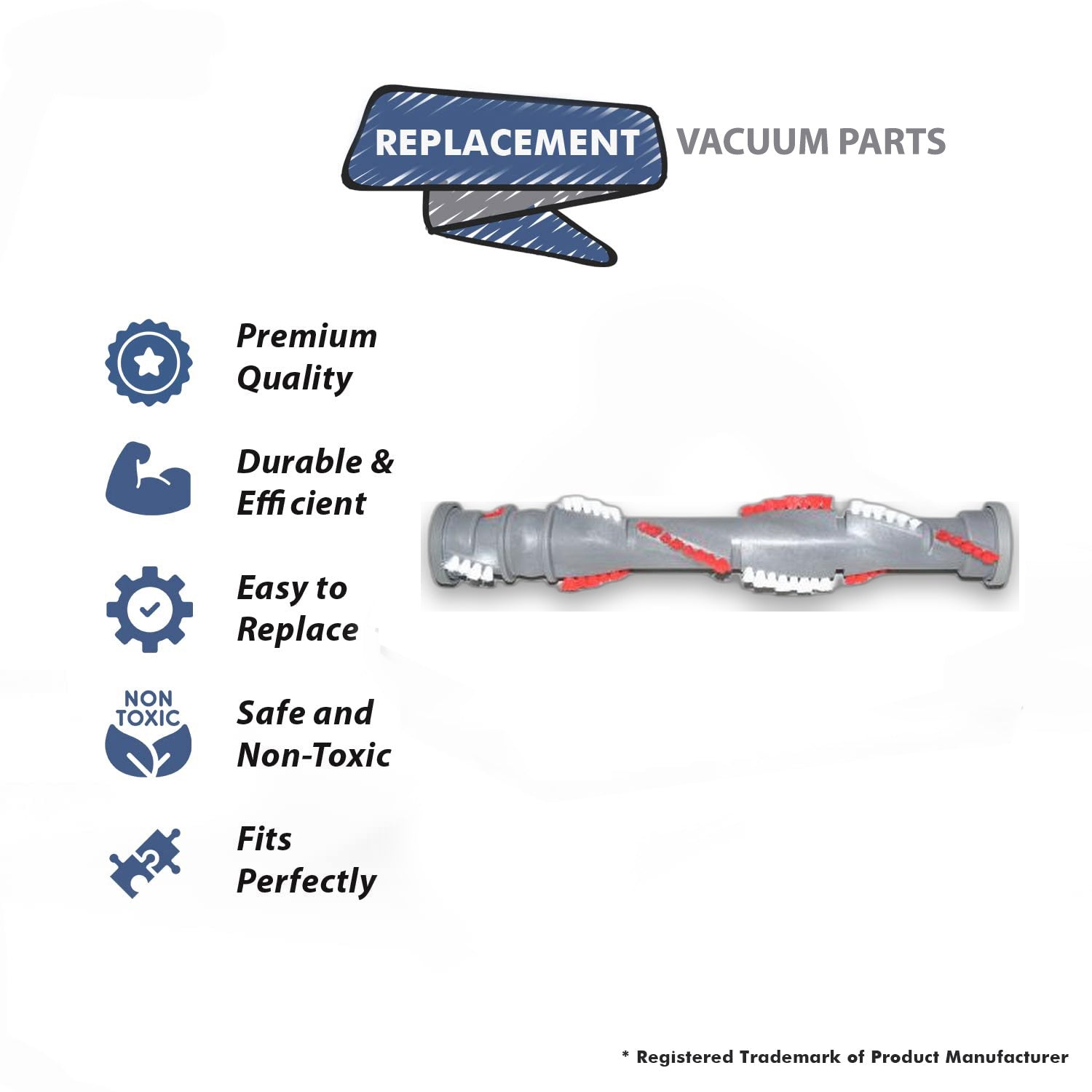 Topvacuumparts Replacement For Bissell Brushroll For 7636, 3247, 3583, 35831, 35835, 3583R, 2410, 24101,3918 Vac Models # compare to part 1600159