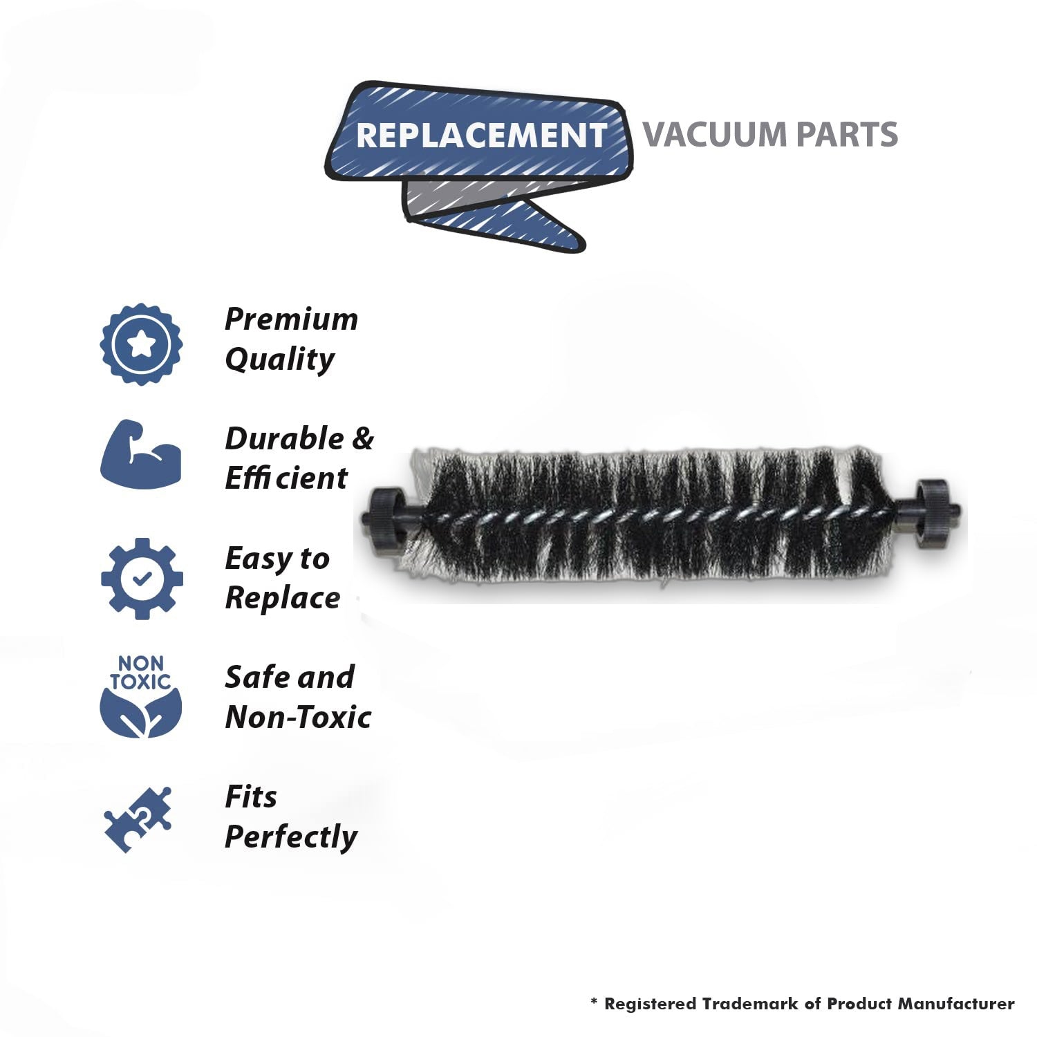 Topvacuumparts (2) Replacement Part For Bissell 2600, 2060, 2061 Vacuum Cleaner Back Brush Brushroll # compare to part 5559232