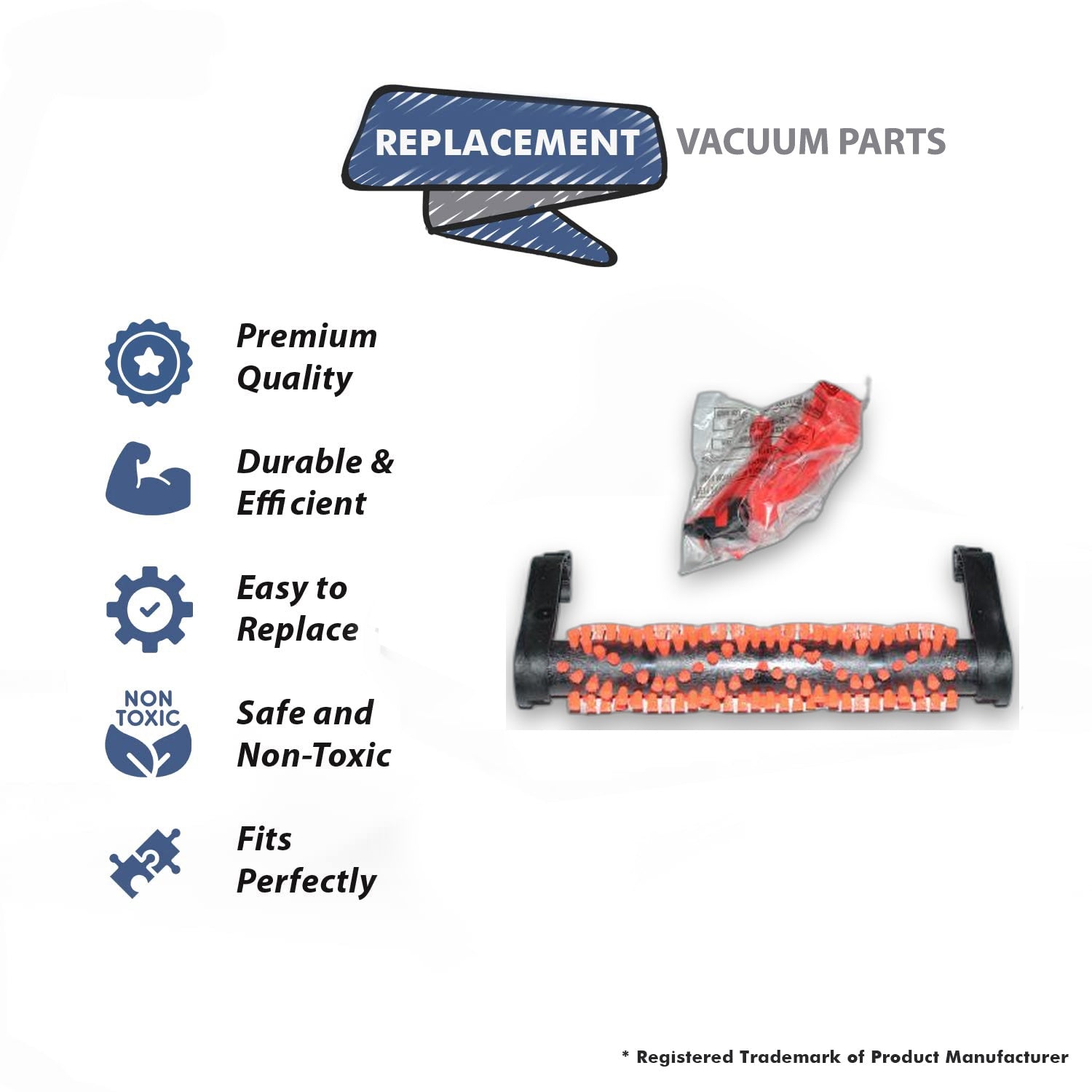 Topvacuumparts Replacement Part For Bissell 6 Row Brushroll Assembly with Pivot Arms for Models 8852, 1200R, 12108, 88522 # compare to part 1601537