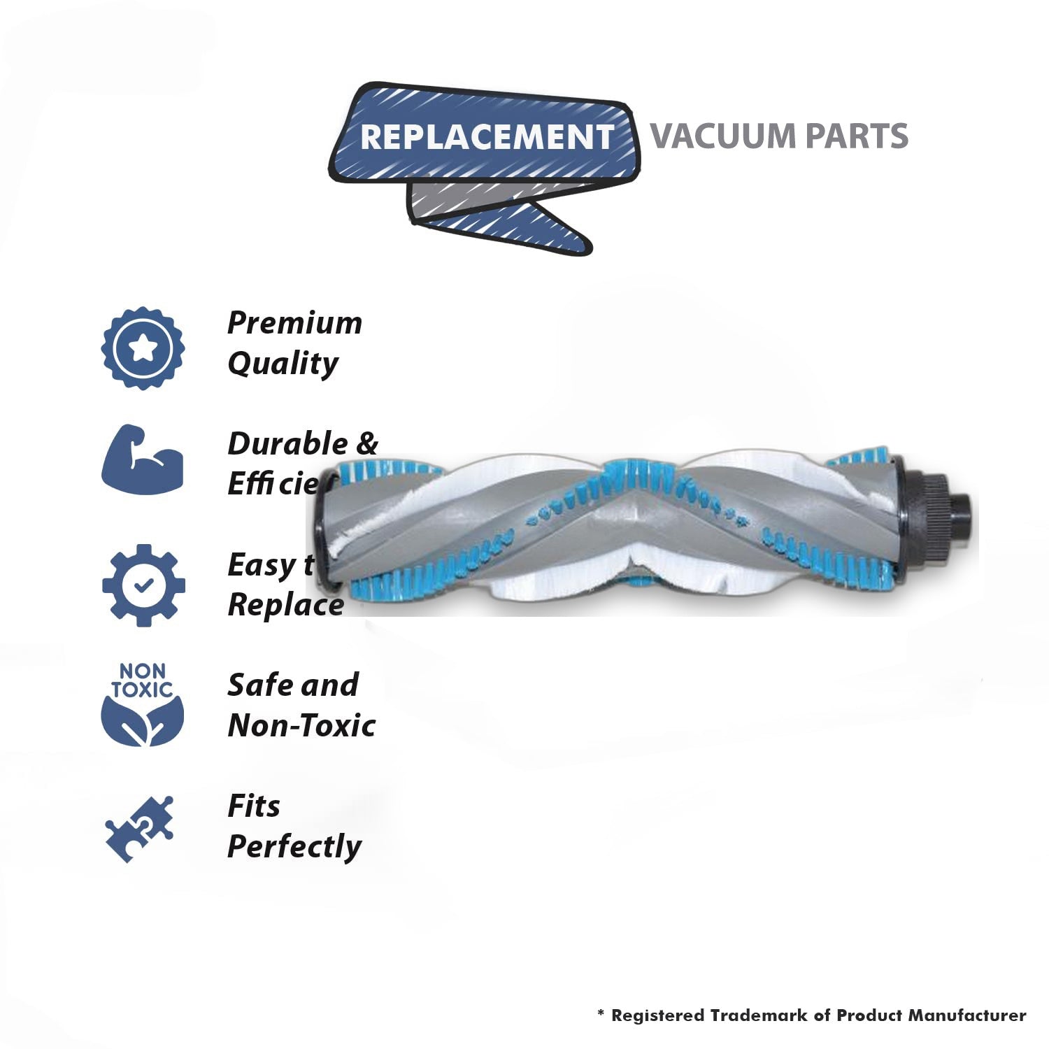 Topvacuumparts Replacement Part For Bissell Upright Vacuum Cleaner 2817 Pet Multi-Surface Brush Roll # compare to part 1628115