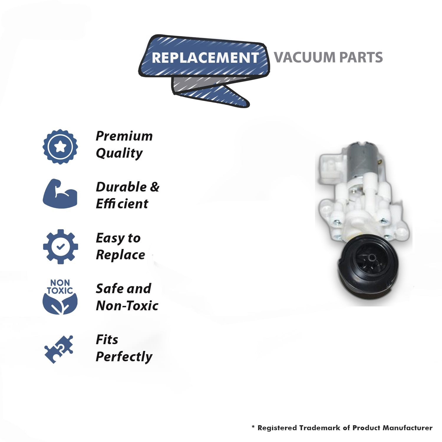 Topvacuumparts Replacement Part For Bissell Vacuum Pump for Fit Model 17N4, 36Z9, 47A2, 160-0114# compare to part 1600114