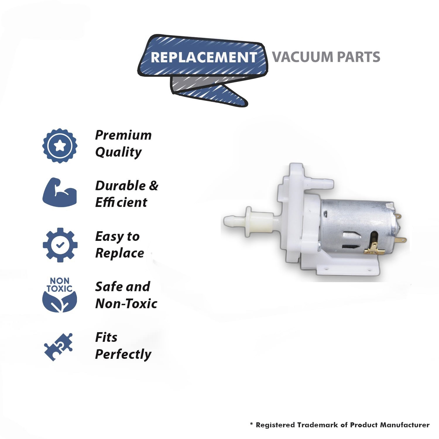 Topvacuumparts Replacement Part For Bissell Pump Assembly For 1400, 1425, 9E02 Vac Models # compare to part 6035029