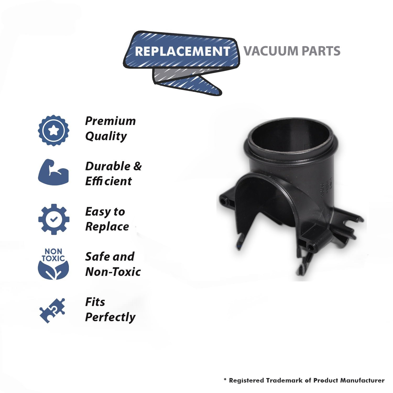 Topvacuumparts Vacuum Dirt Passage Tube Replacement Part For Dirt Devil 091000, 091010, 091015, 091020, Royal RY7500# compare to part 1910290600