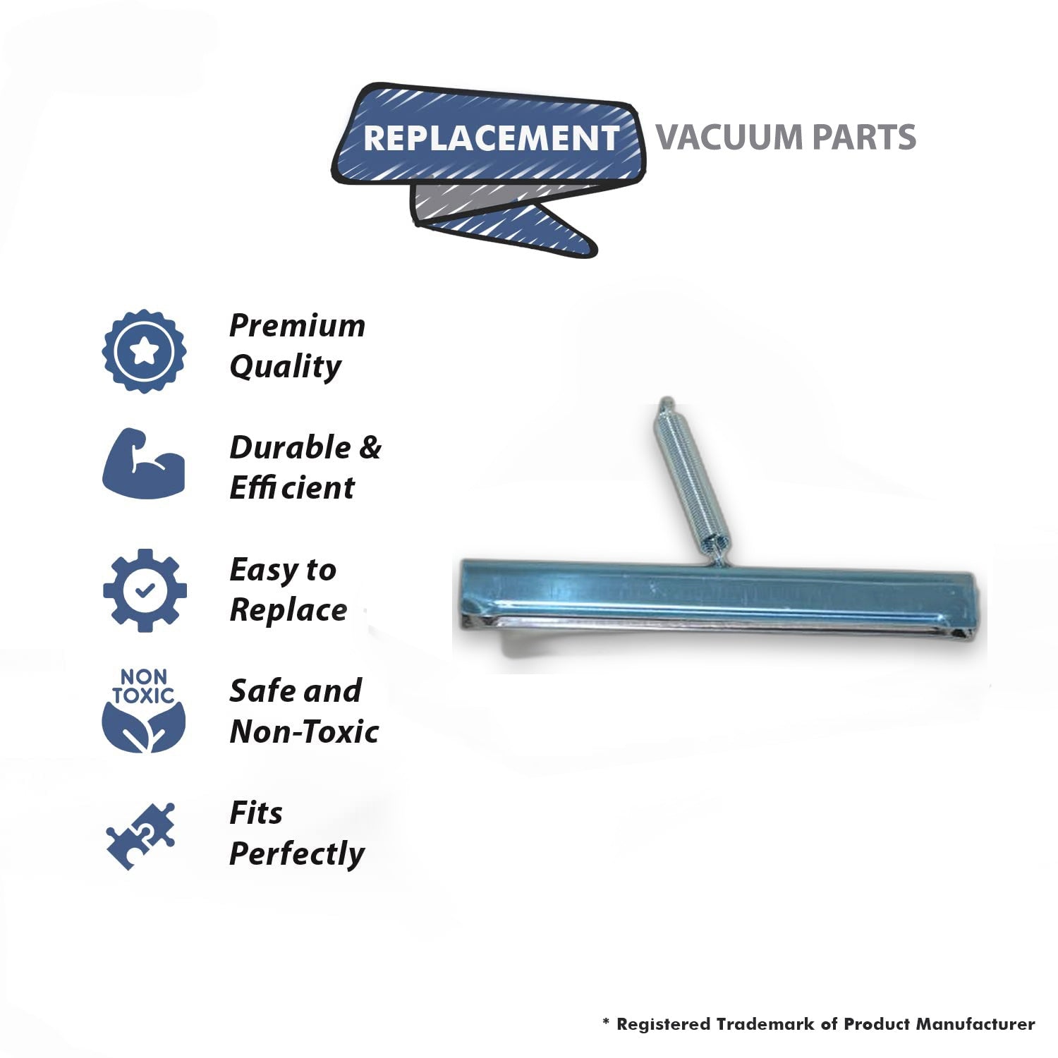 Topvacuumparts Replacement Part For Eureka, Sanitaire Zinc Plated-8 1/8'' Vacuum Cleaner Replacement Bag Clamp # compare to part SS-1