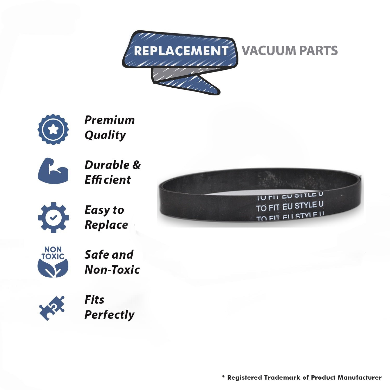 Topvacuumparts Replacement Part For Eureka 9410A, 2901A Vacuum Cleaner Style 2 Belts # Compare To Part 17377