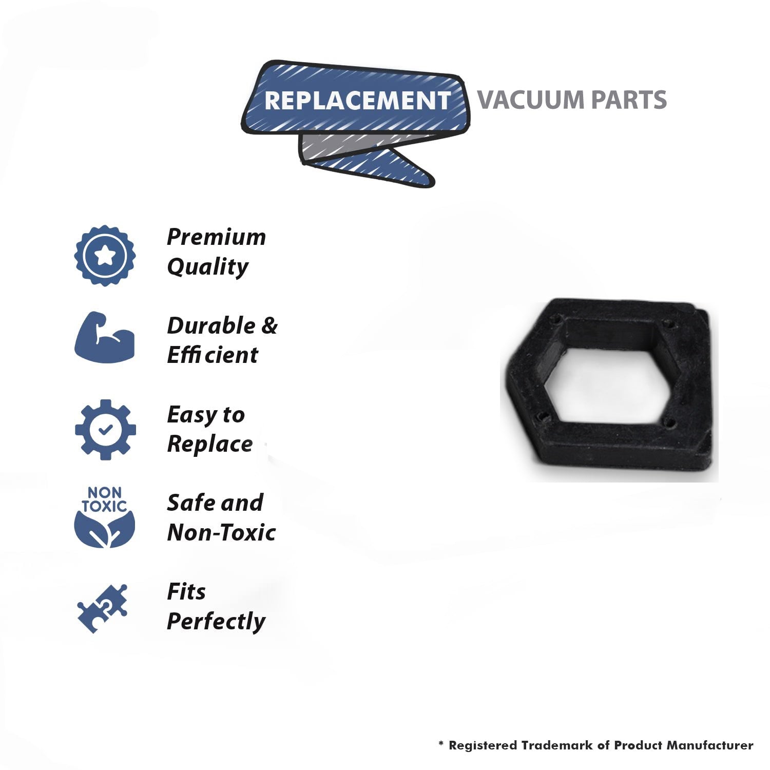 Topvacuumparts Replacement Part For Eureka Vibragroom Vacuum Cleaner Brushroll End Cap Rubber Mount # compare to part 20-3636-05