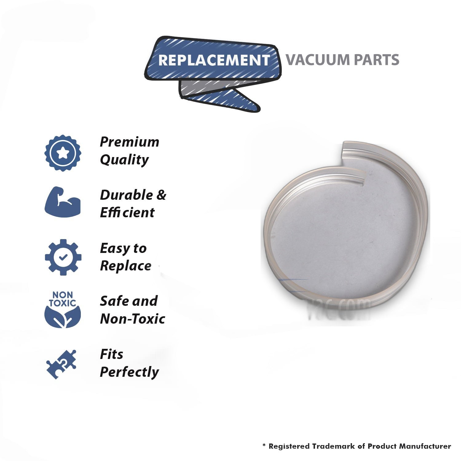 Topvacuumparts Replacement Part For Eureka 20-7310-02 Vacuum Cleaner Clear Bumper To Fit 1950A, C2094FB, C2094G