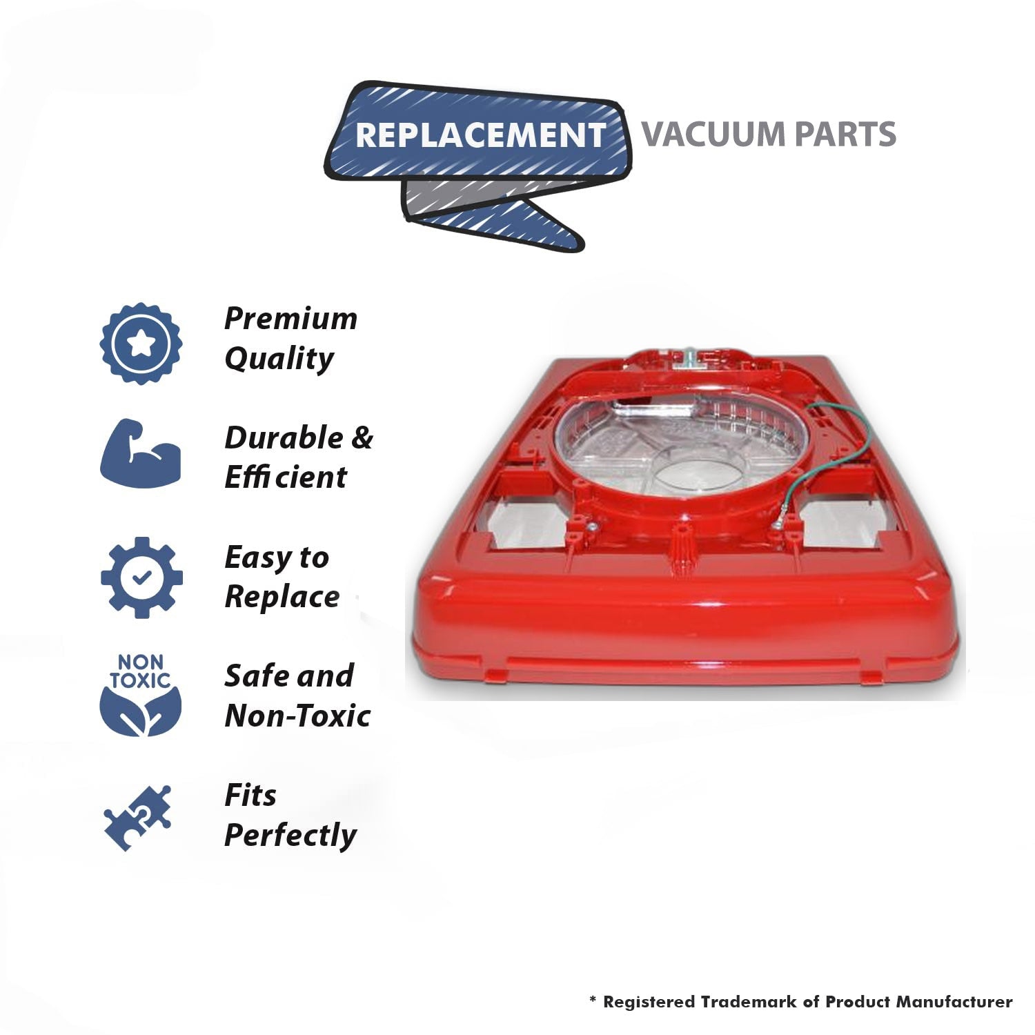 Topvacuumparts Replacement Part For Eureka Sc886, Sc888 Vacuum Red Base Assy # compare to part 20-7809-07