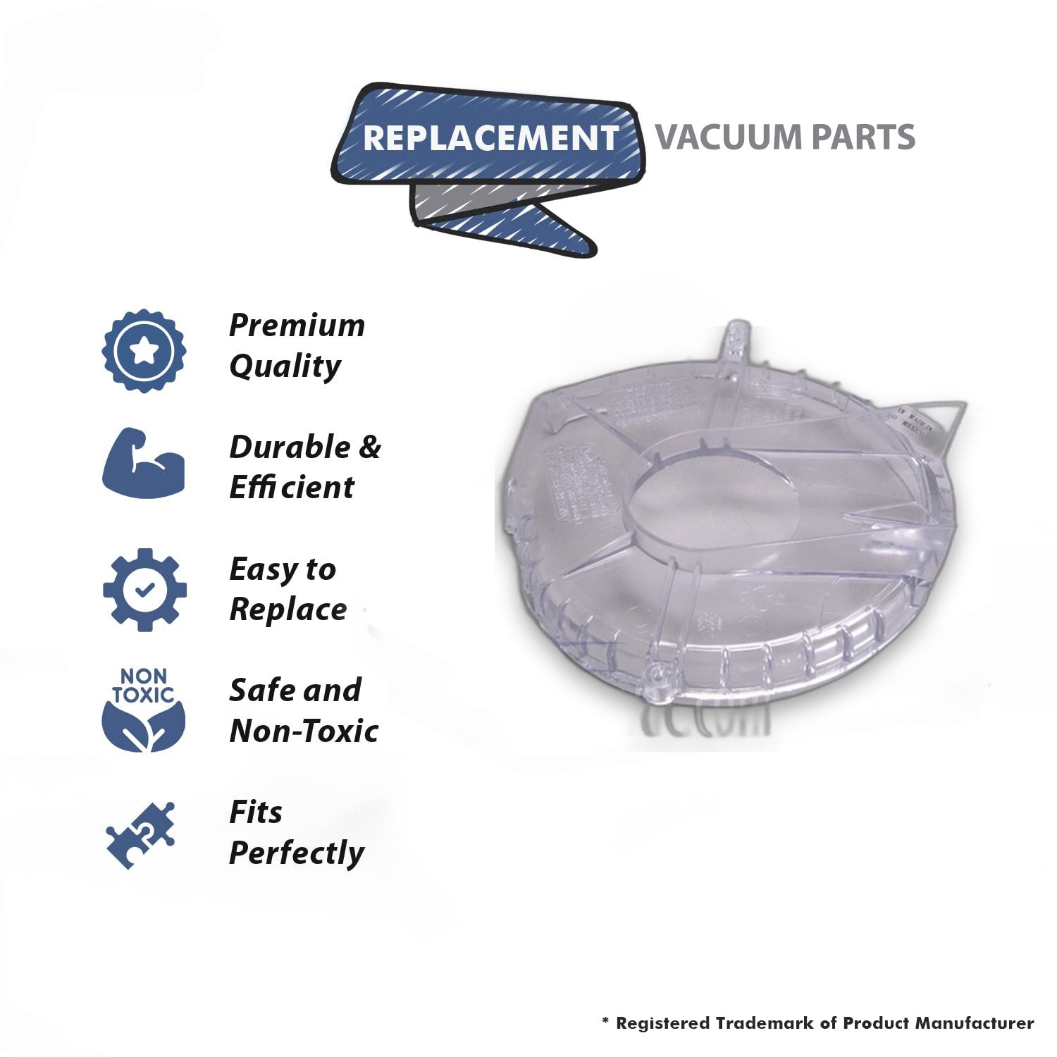 Topvacuumparts Replacement Part For Eureka SC887, SC888 Vacuum Cleaner Fan Chamber for Quick Clean Cover SC887/SC888# compare to part ER 7510