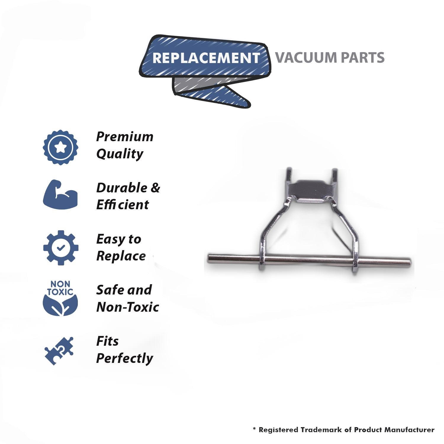 Topvacuumparts Replacement Part For Royal Uprights Vacuum Cleaner Rear Wheel Fork # compare to part 2028574000