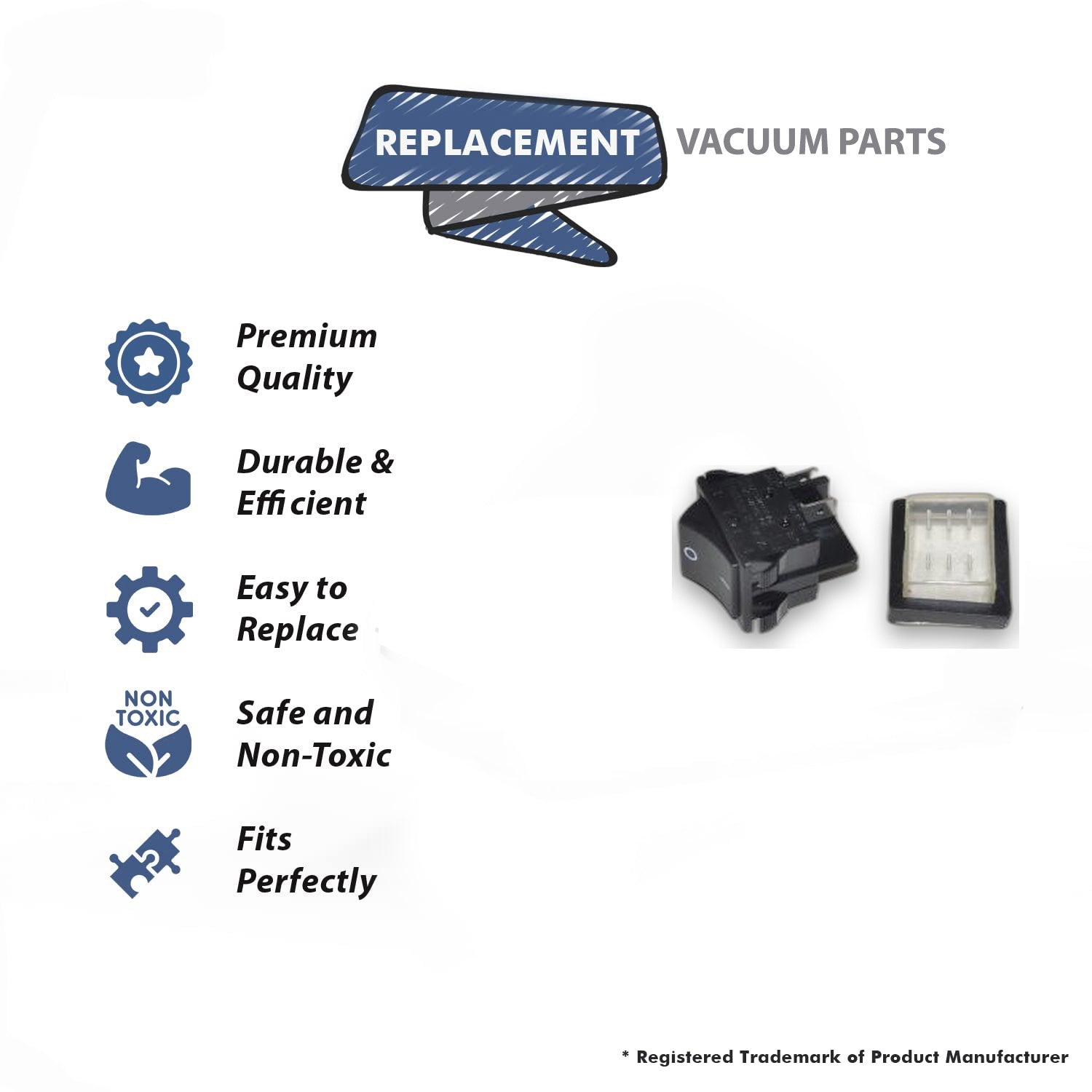 Topvacuumparts Replacement Part For Bissell Switch For 18PO, 43Z3 Vac Models # compare to part 2030182