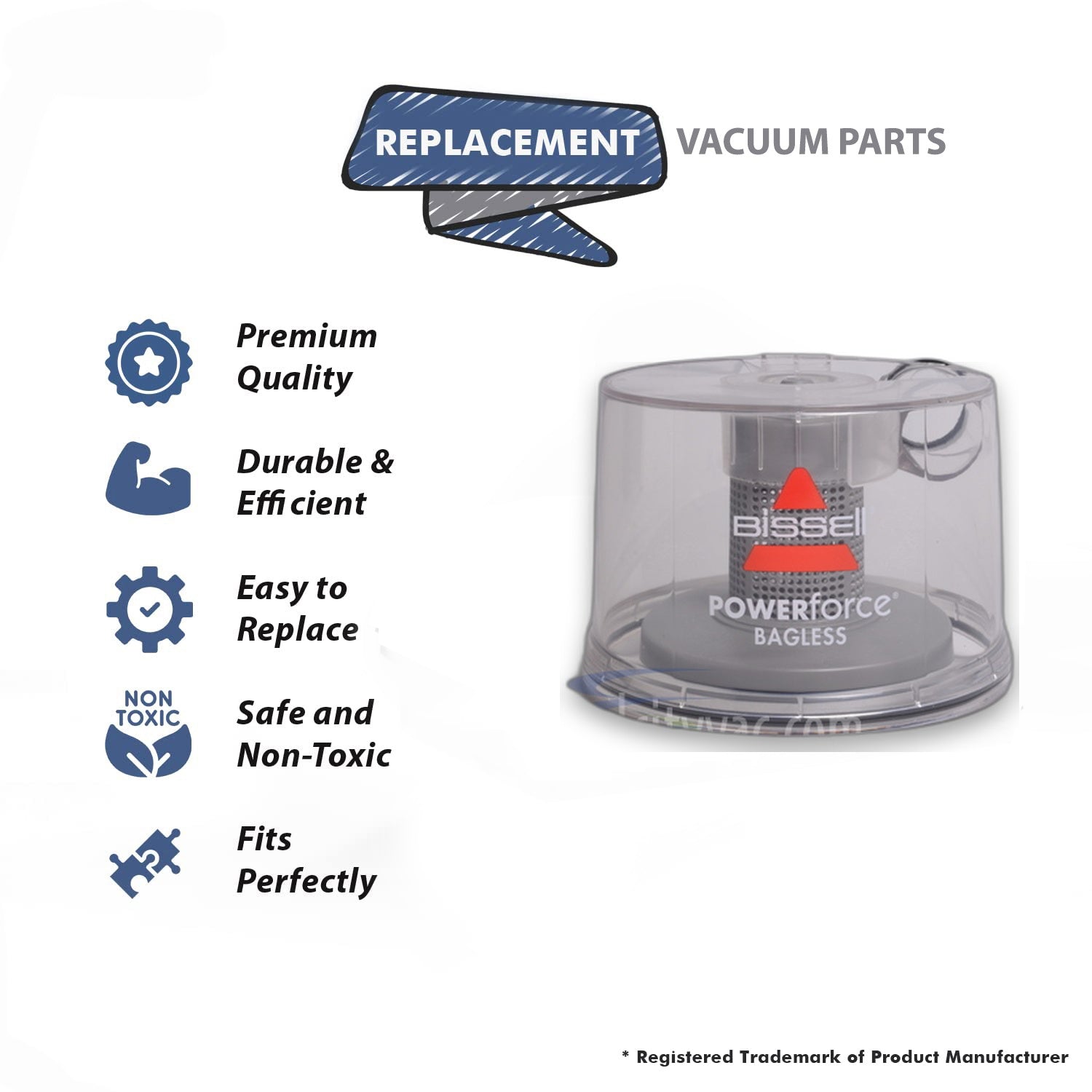Topvacuumparts Replacement Part For Bissell Cyclone Assemble For 6582, 6579, 65793, 65823, 6582R, 6583, 65831 Vac Models # compare to part 2031206