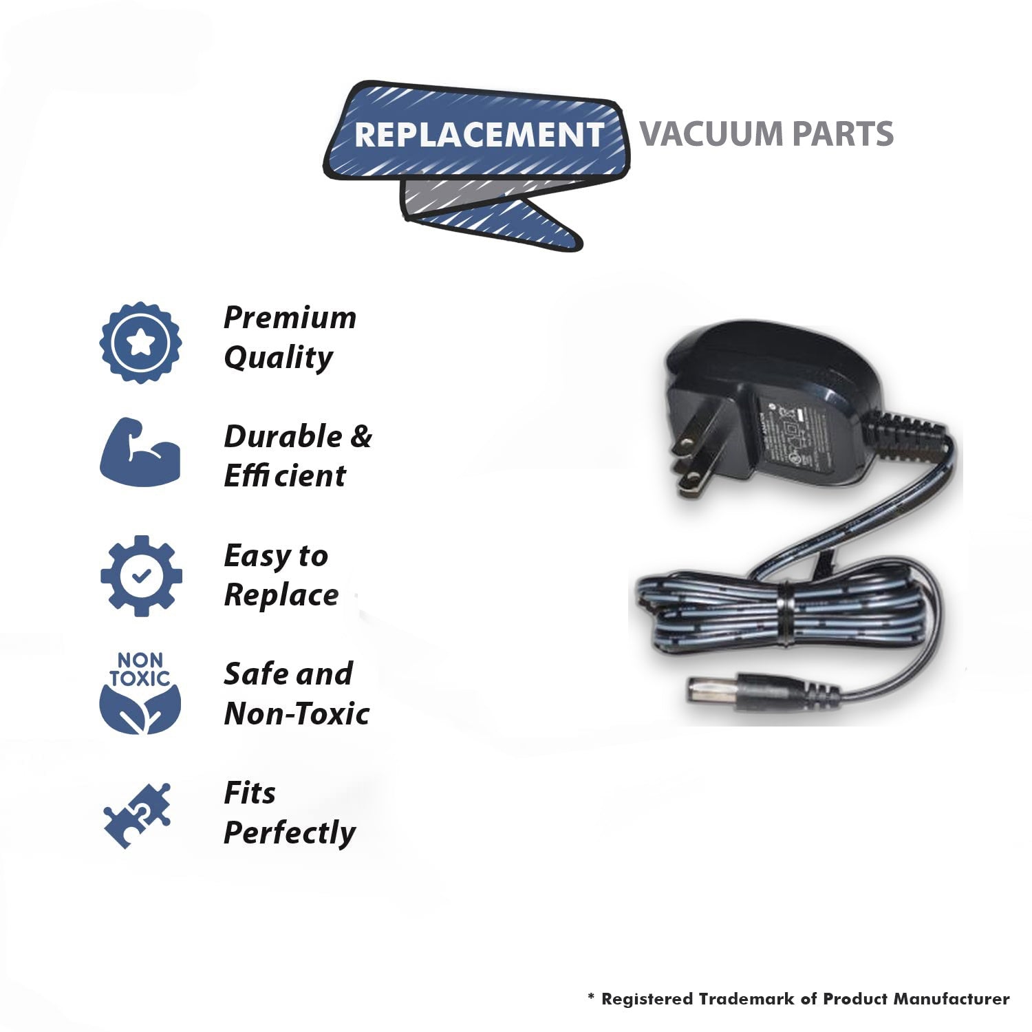 Topvacuumparts Replacement Part For Part For Bissell Lift-Off Floors & More Lightweight Stick Vacuum Charger. Replaces OEM # compare to part 1600689