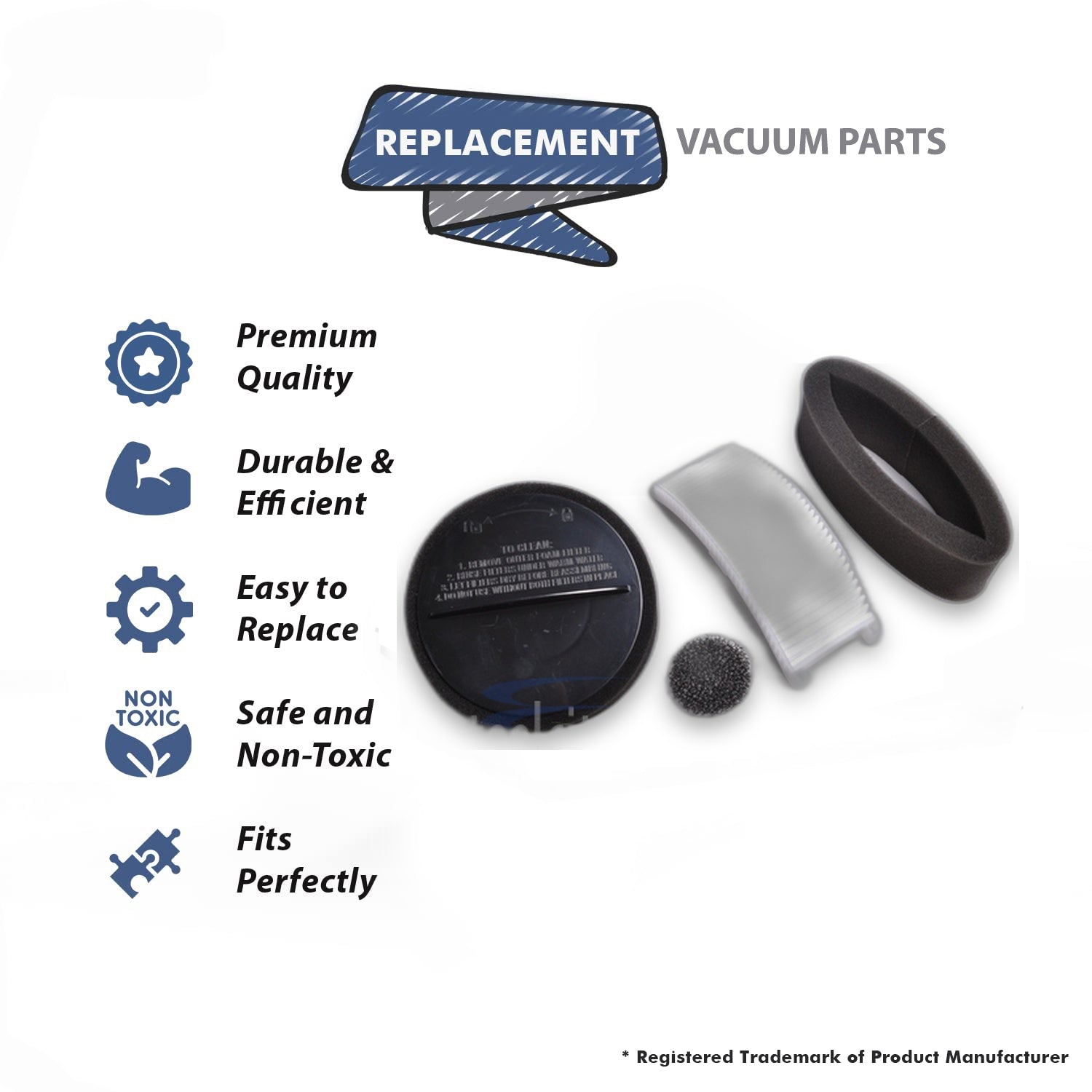Topvacuumparts Replacement Part For Bissell Filter Kit For 20Q9 Vac Models # compare to part 2032120