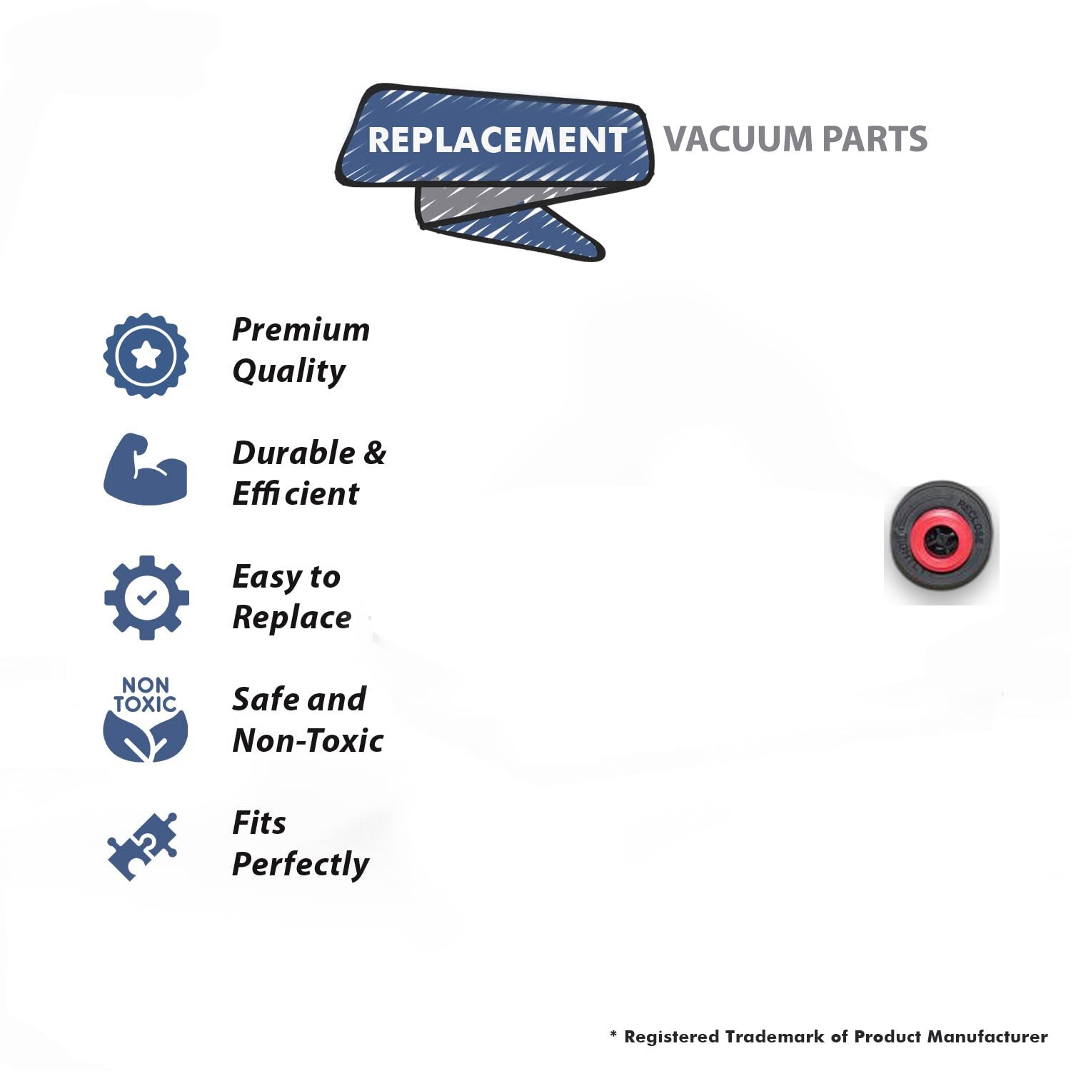 Topvacuumparts (3) Lift-Off Cap and Insert for Water Tank Replacement Part For Bissell (3 Pack) # compare to part 2032287