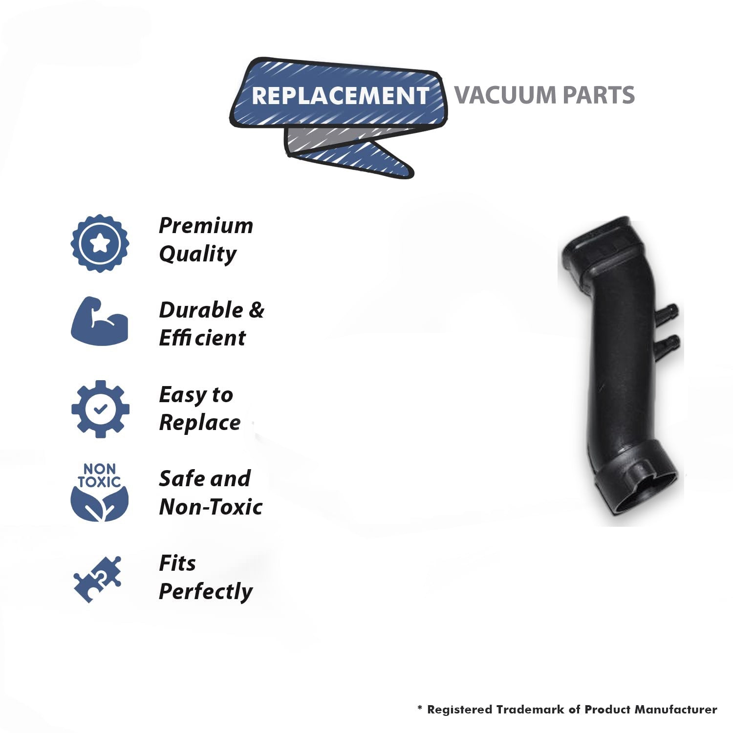Topvacuumparts Replacement Part For Bissell 8920, 8930, 9200 Vacuum Cleaner Short Air Duct # compare to part 2036814