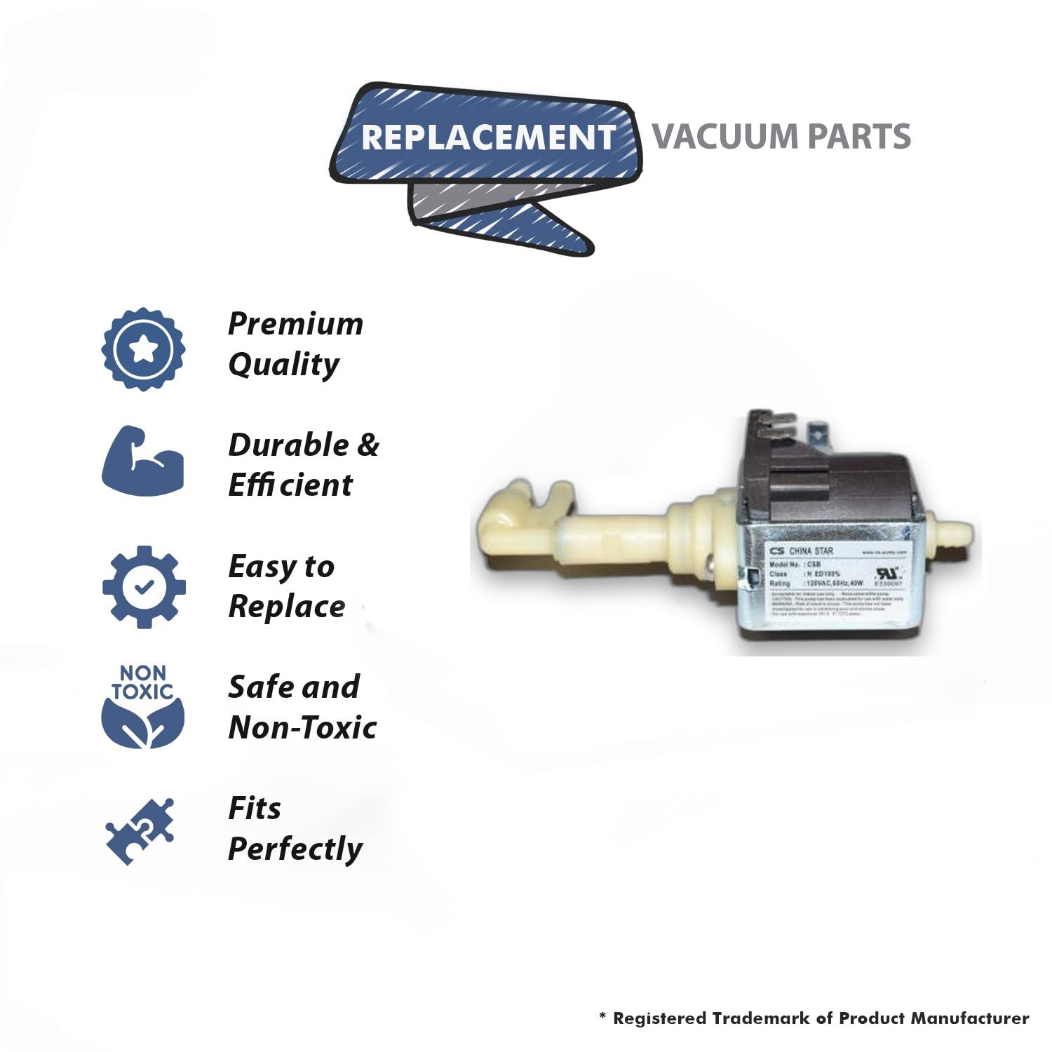 Topvacuumparts Replacement Part For Bissell 10N2 Commercial Vacuum Cleaner Pump Assembly # compare to part 2037433