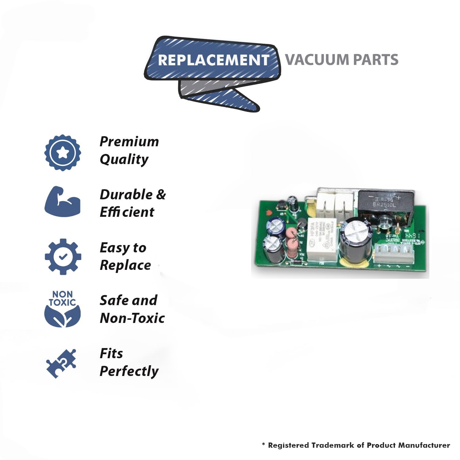 Topvacuumparts Replacement Part For Bissell 40M1, 86T3 Big Green Vacuum Cleaner Foot Motor Circuit Board # compare to part 2037434