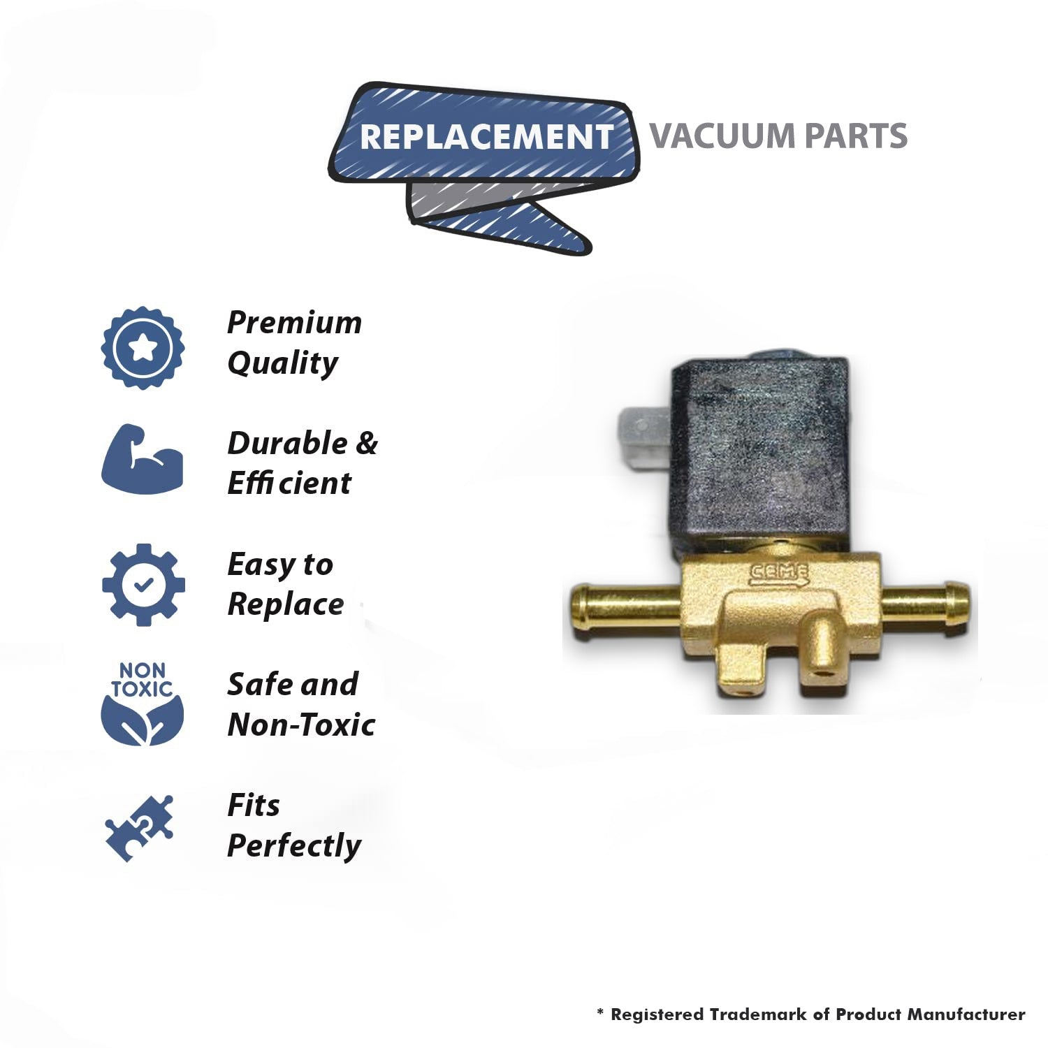Topvacuumparts Replacement Part For Bissell 86T3 Steamer Vacuum Cleaner Solenoid Valve # compare to part 203-7436