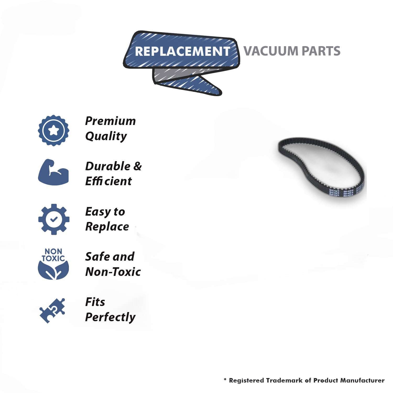 Topvacuumparts Replacement Part For Bissell Geared Model 10N2 Vacuum Claener 2 PK Belt # compare to part 203-7460
