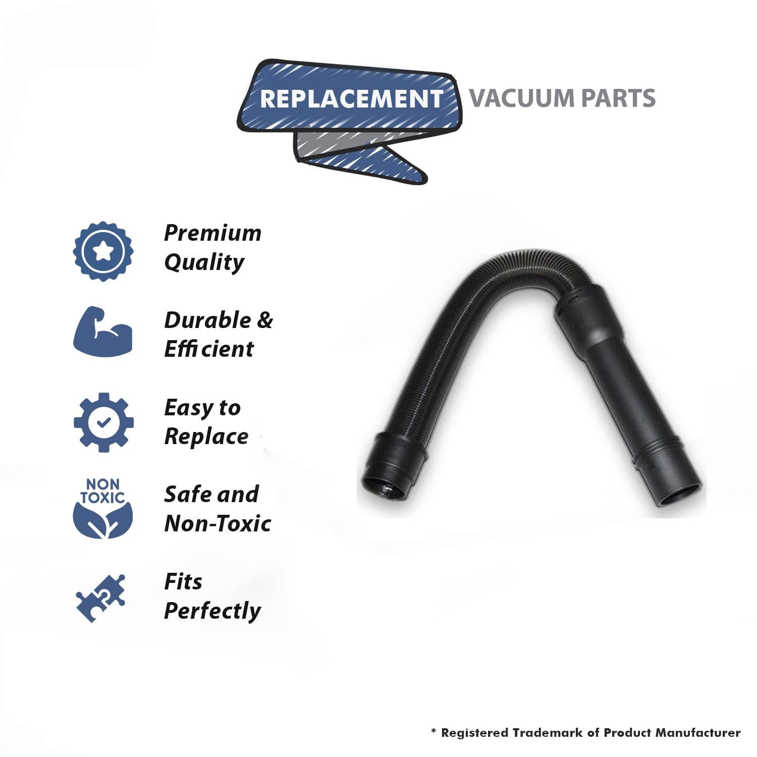 Topvacuumparts Replacement Part For Bissell 23T7 Bagless Upright Vacuum Cleaner Black Hose # compare to part 2037596