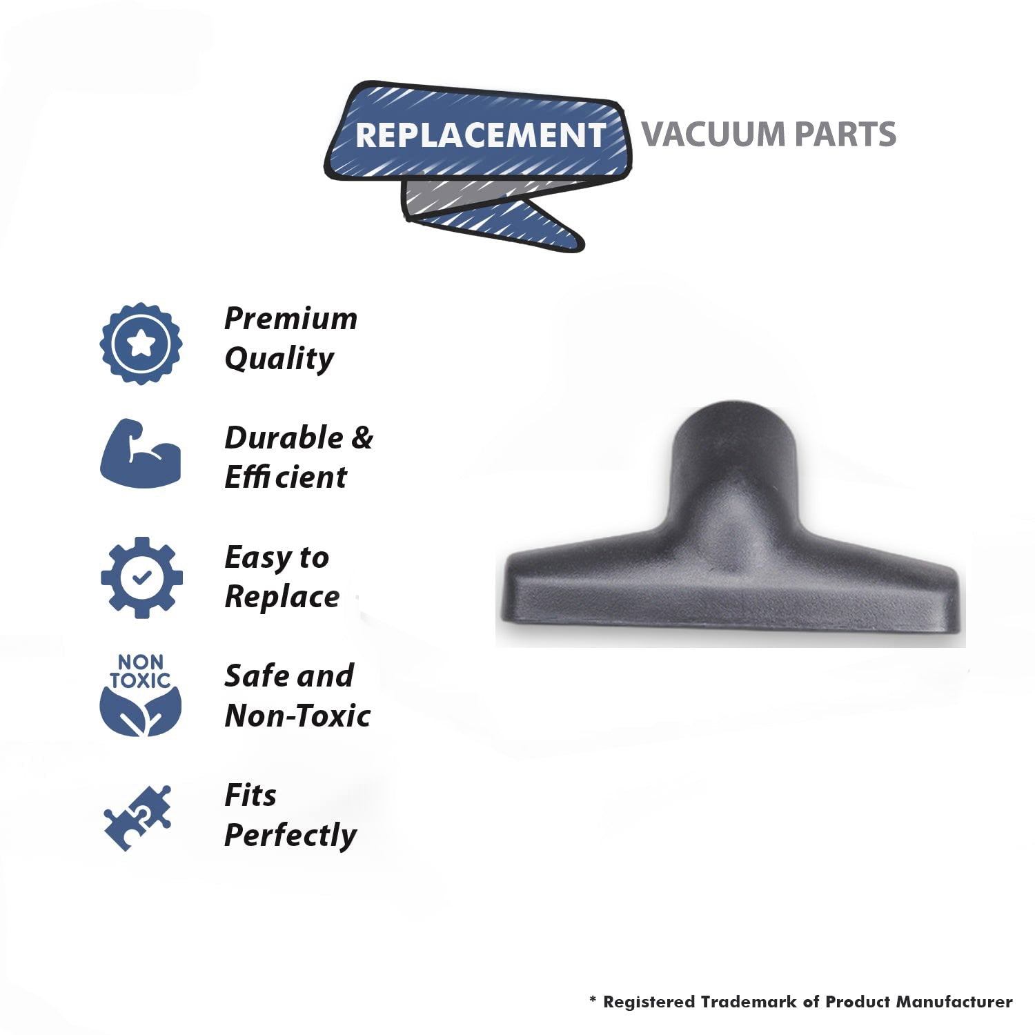 Topvacuumparts Replacement Part For Eureka Vacuum Cleaner Black Excalibur Upholstery Tool # compare to part 382843