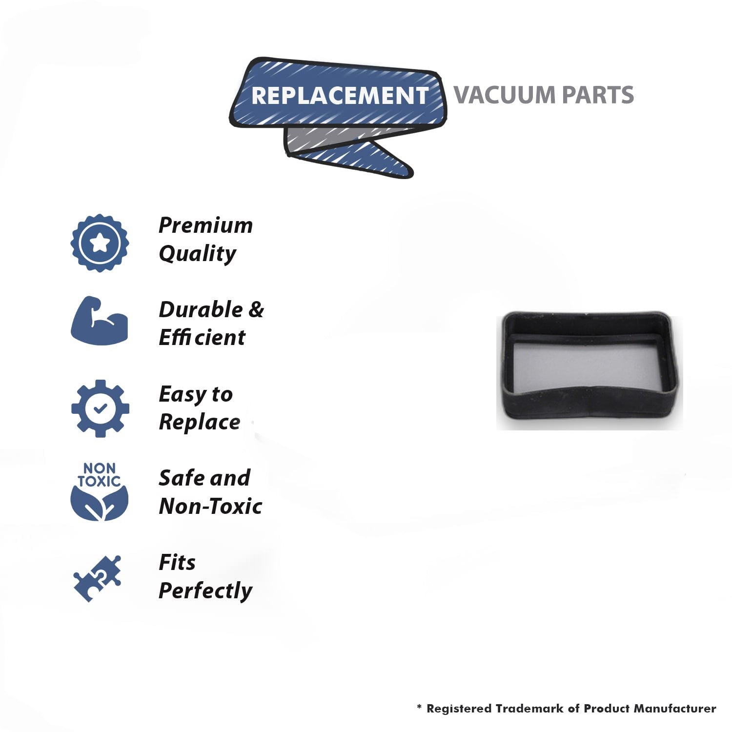 Topvacuumparts Replacement Part For Eureka SC887882, 695, 689, C2032, C2133A Dirt Cup Gasket # compare to part 38289